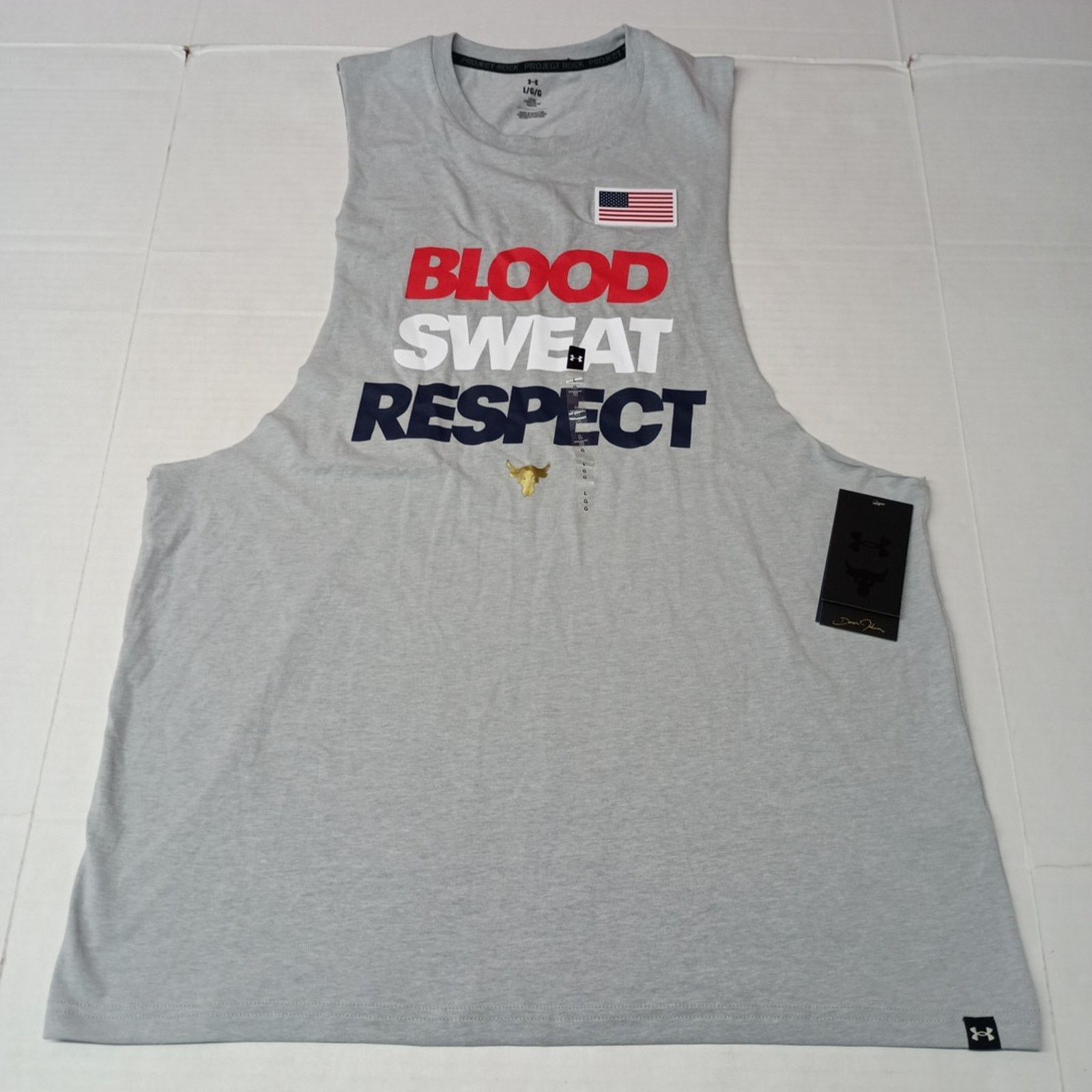 Under Armour Men’s Size L Under Armour Project Rock RWB Graphic Tank Top Size US L / EU 52-54 / 3 - 1 Thumbnail