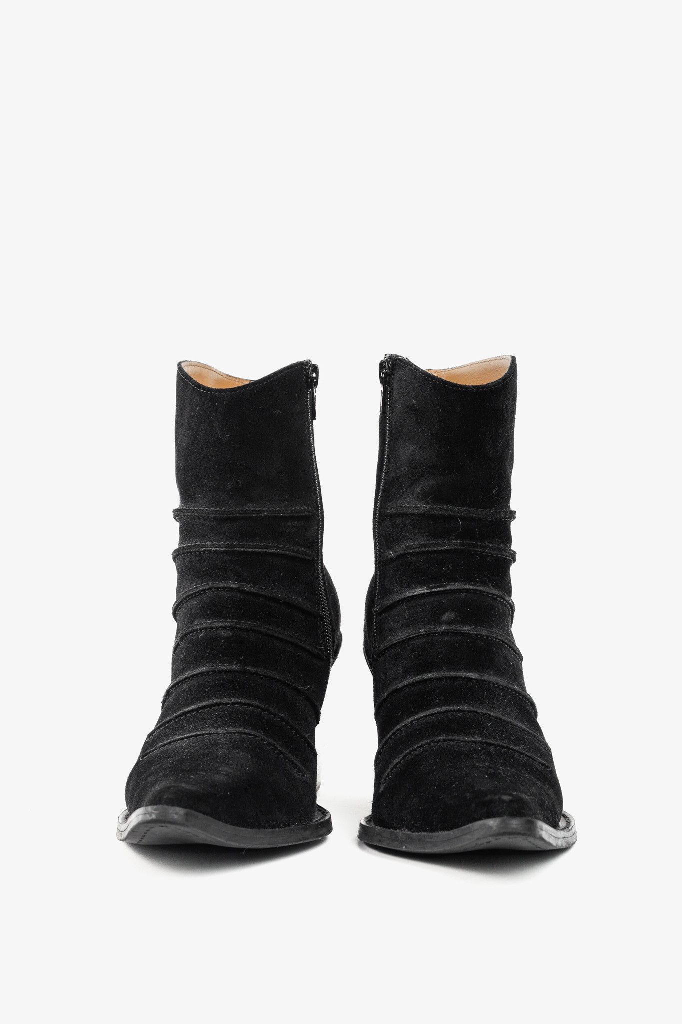 John Fluevog John Fluevog Dolores Black Outseamed Ankle Boots Size US 8.5 / IT 38.5 - 2 Thumbnail