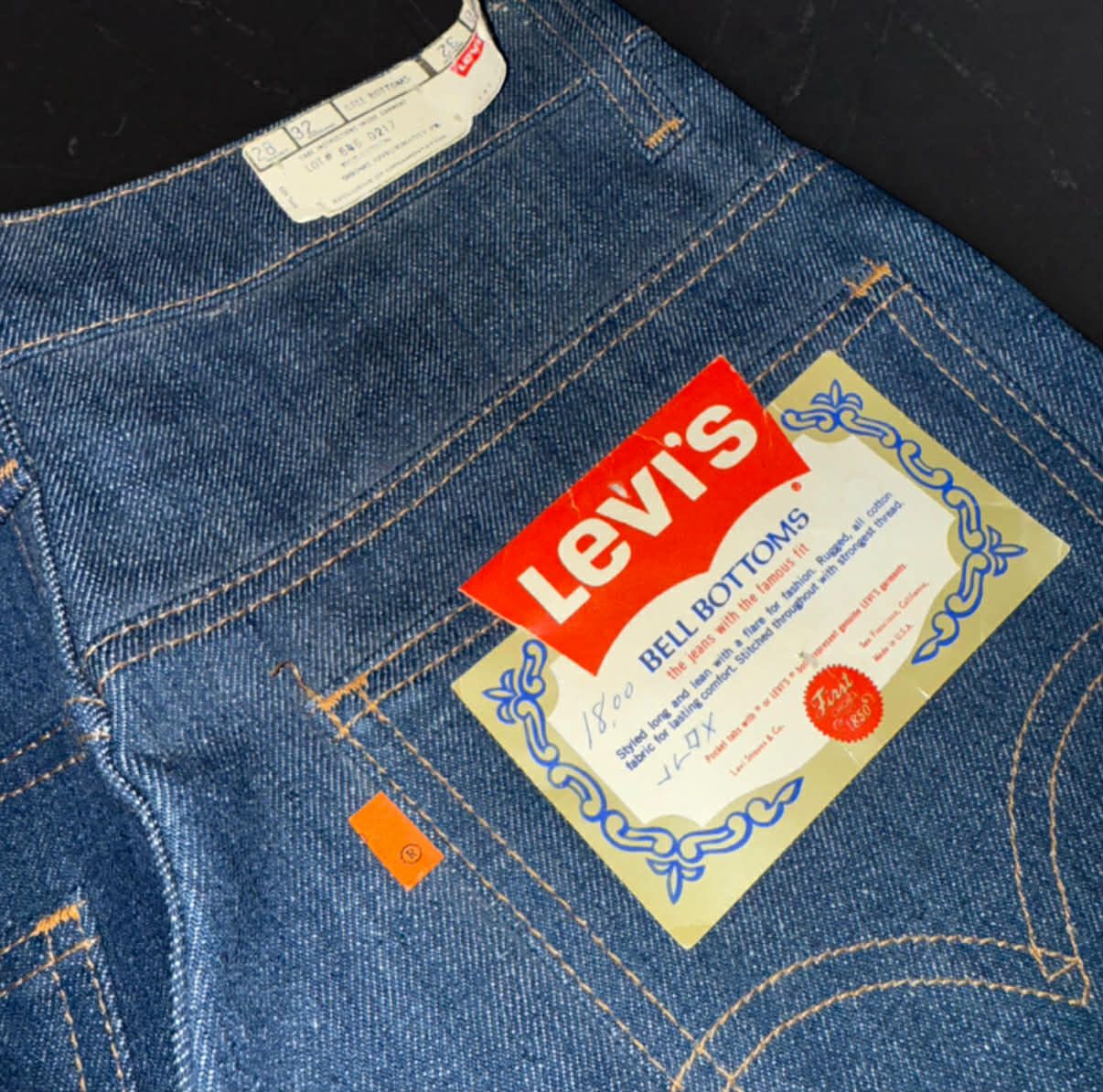 Levi's Vintage Clothing 1970s Levi’s Bell Bottom Jeans — Deadstock (W28 L32) Size 28" / US 6 / IT 42 - 2 Thumbnail