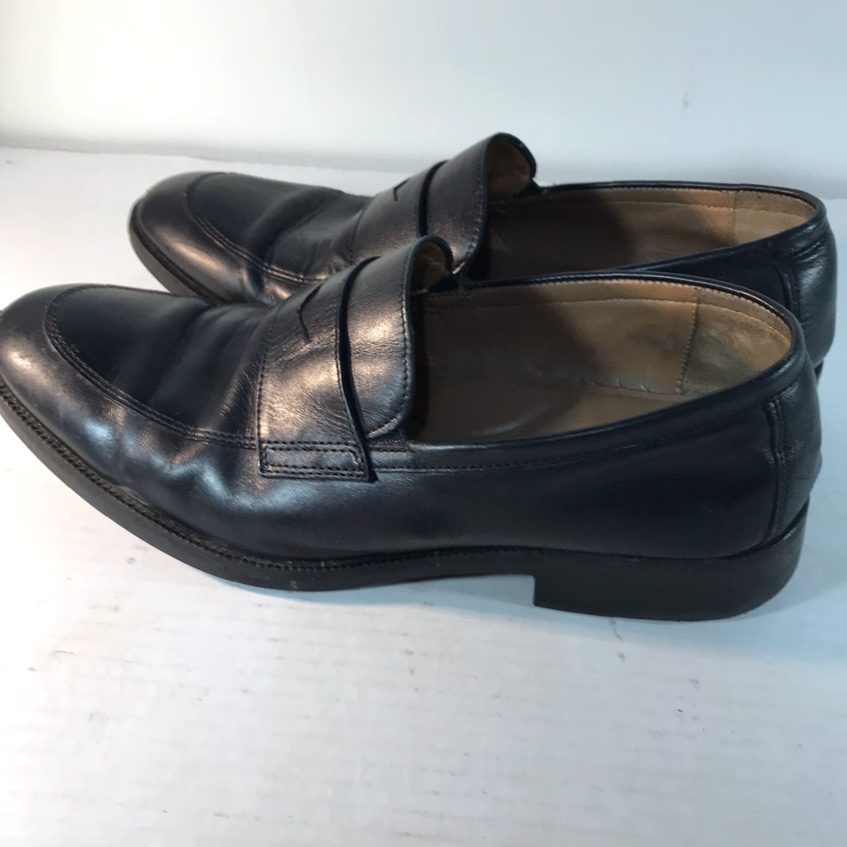 Johnston & Murphy Johnston Murphy Penny Loafers Leather Dress Shoes Men Size 9M Black Comfort Slip On Size US 9 / EU 42 - 3 Thumbnail