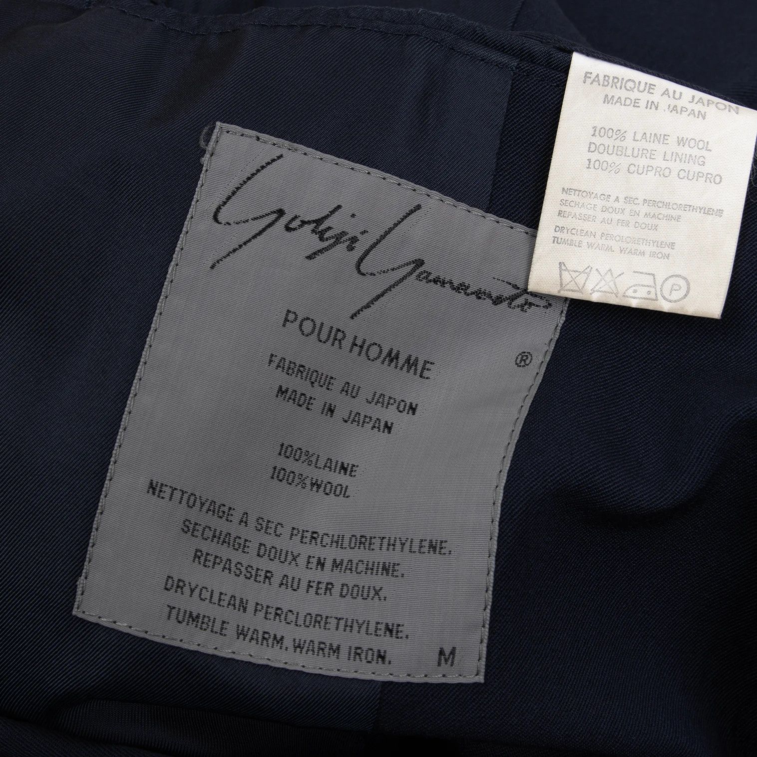 Yohji Yamamoto Yohji Yamamoto Wool Gabardine Jacket Navy M Size US M / EU 48-50 / 2 - 18 Thumbnail