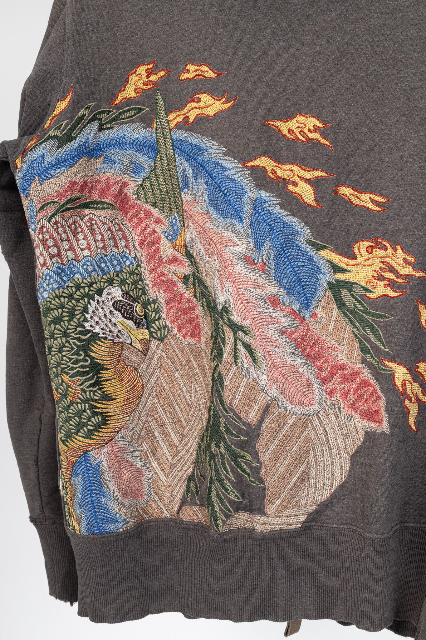Maharishi Maharishi Brown Cotton Embroidered-Back Zip Hoodie Size US M / EU 48-50 / 2 - 7 Thumbnail