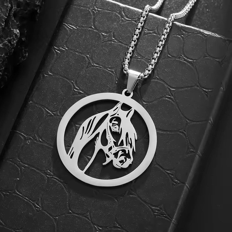 Jewelry Horse Necklace Y2K Gothic Punk Chain Size ONE SIZE - 6 Thumbnail