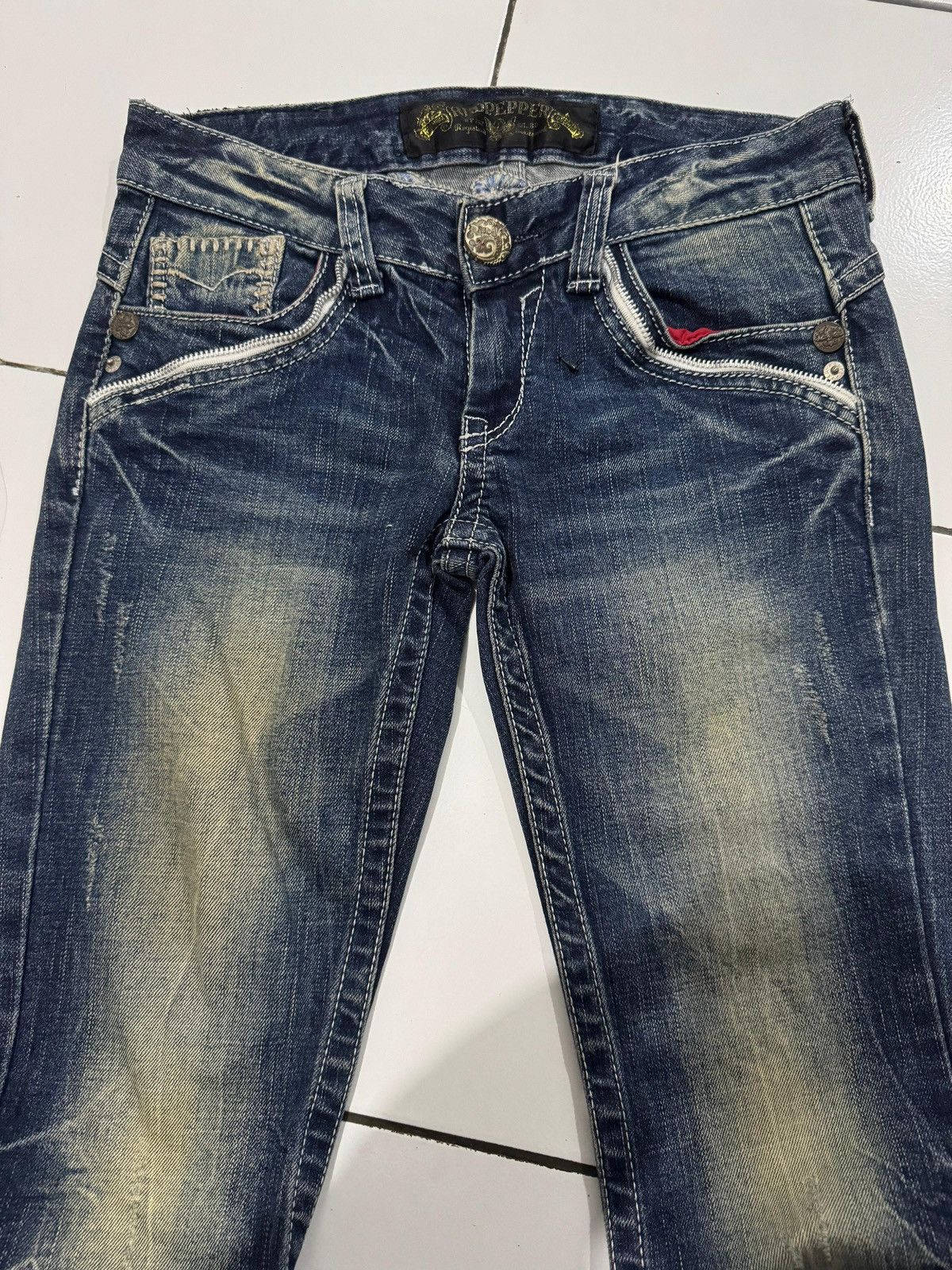 Hysteric Glamour Y2k Red Peppers skull studded ifsixwasnine bootcut jeans Size US 29 - 4 Thumbnail