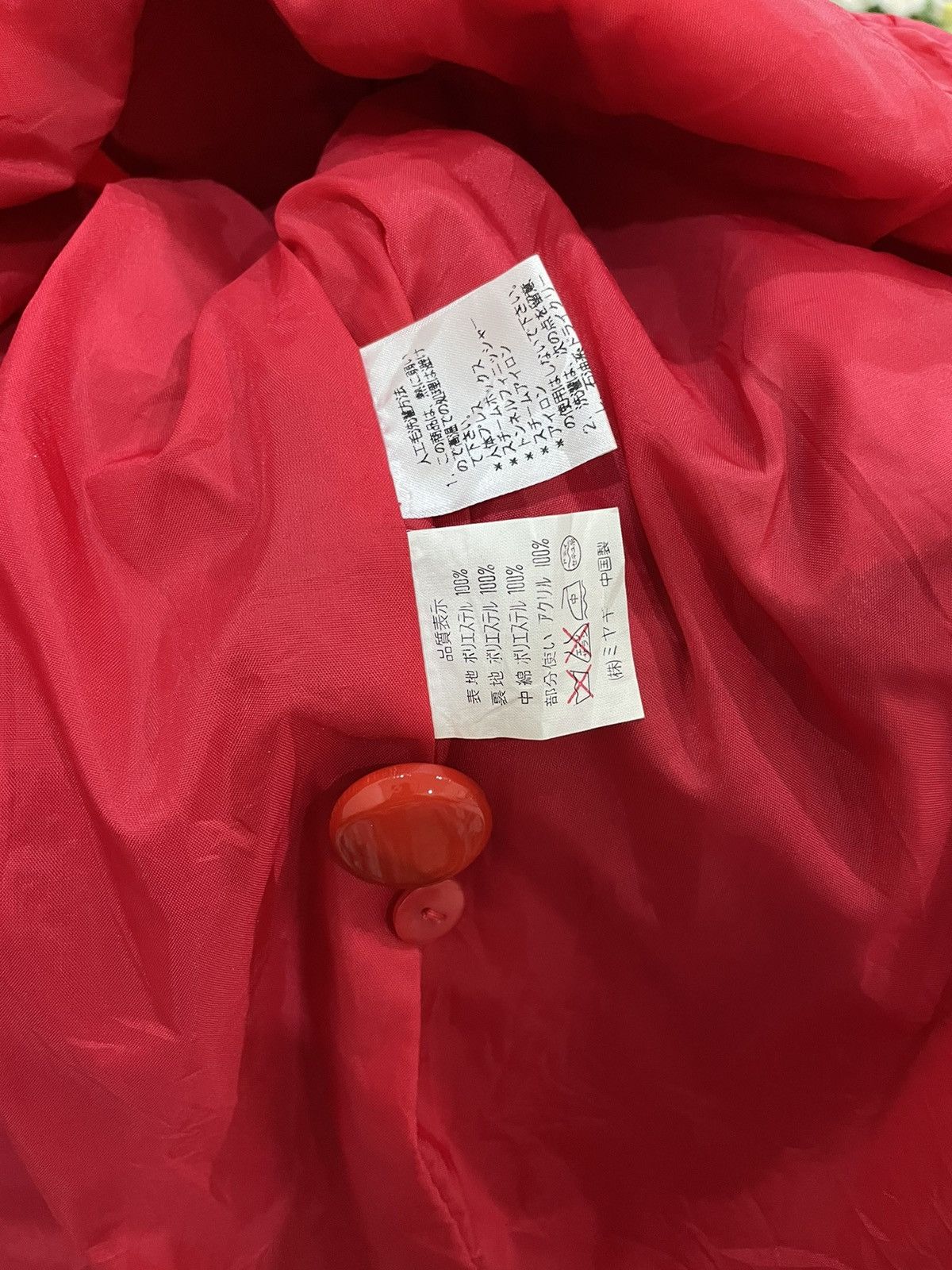 Beauty Beast × Japanese Brand La Valliere Red Fur Collar Button Coat Jacket Size M / US 6-8 / IT 42-44 - 13 Thumbnail