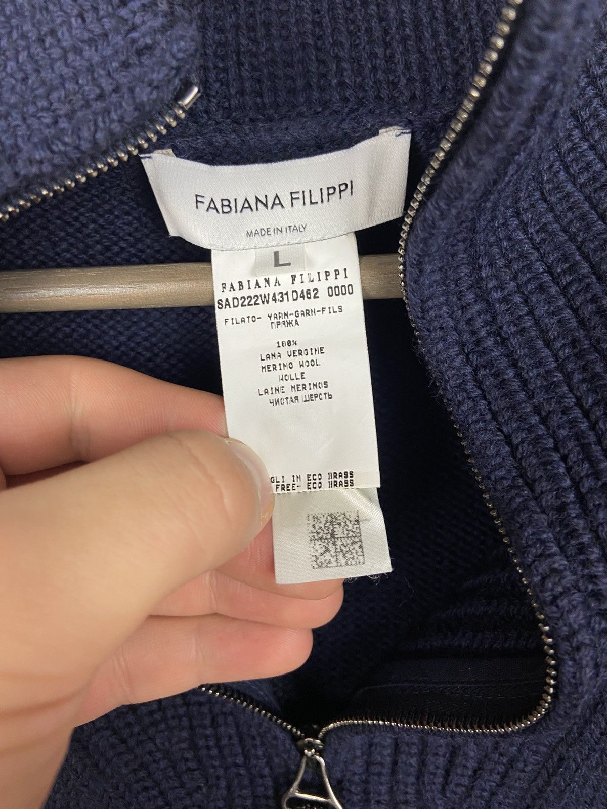 Designer × Fabiana Filippi Fabiana Filippi Sleeveless Roll-Neck Vest Blue Women’s Wool Size L / US 10 / IT 46 - 10 Thumbnail