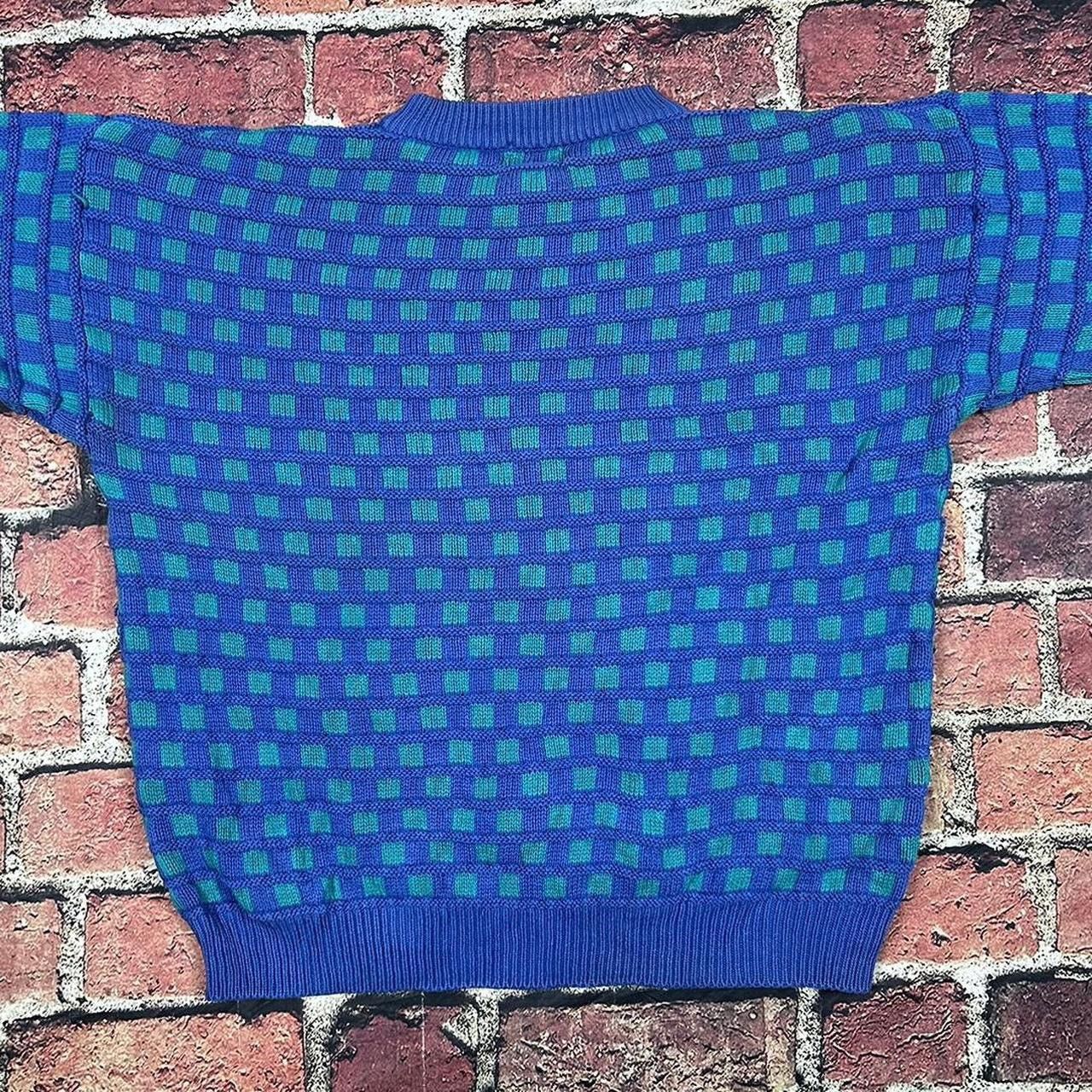 Izod Vintage Izod Chunky Knit Checkered Textured Sweater Cosby Size US L / EU 52-54 / 3 - 4 Thumbnail