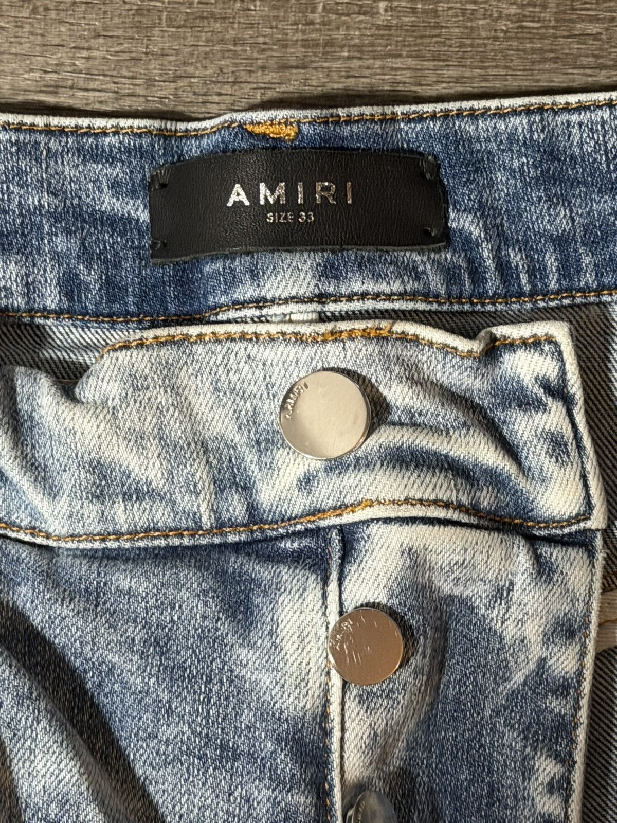 Amiri Amiri Blue stacked jeans Size US 33 - 3 Thumbnail