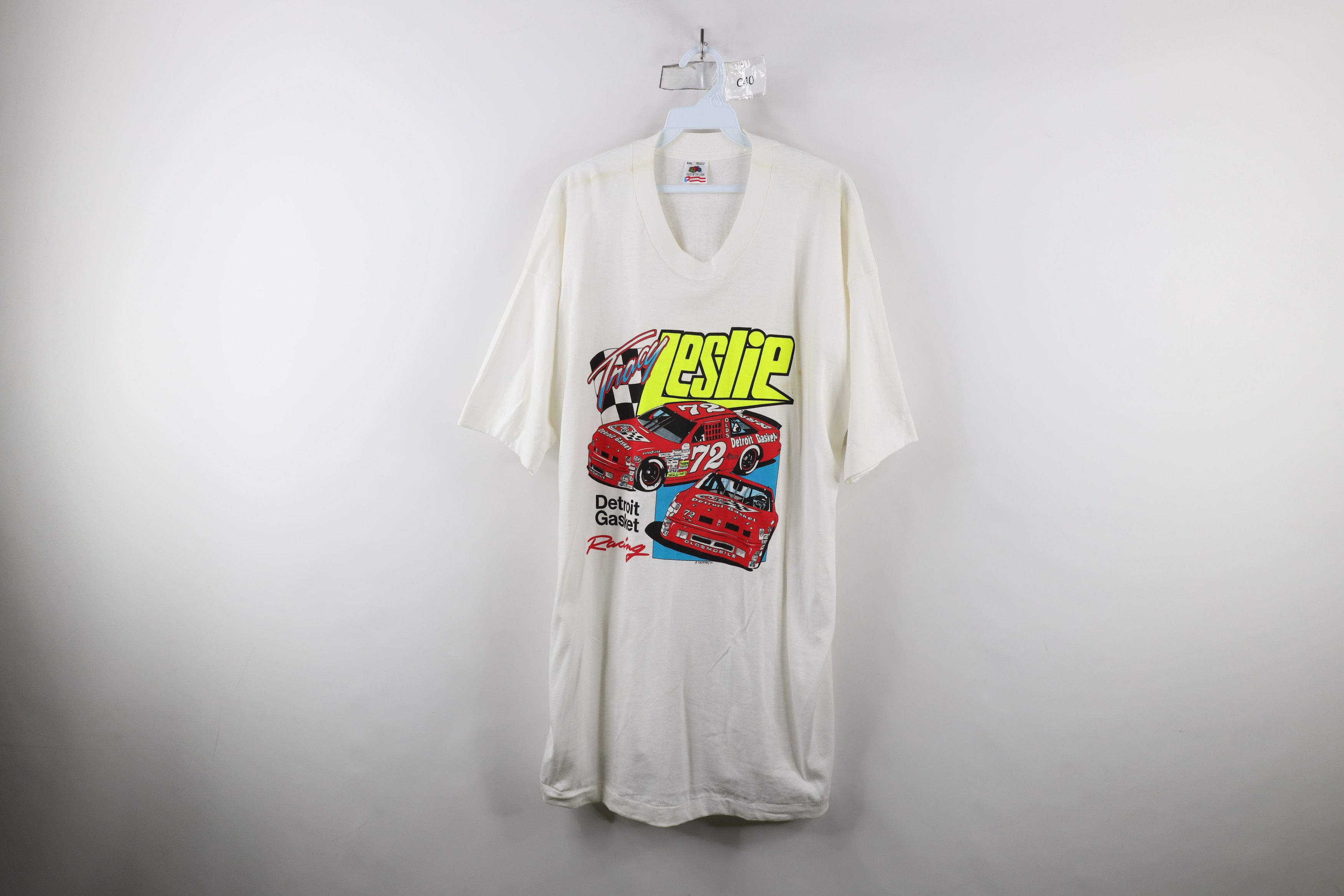 Vintage Vintage 90s Tracy Leslie Detroit Gasket Racing T-Shirt USA Size US XXL / EU 58 / 5 - 1 Thumbnail