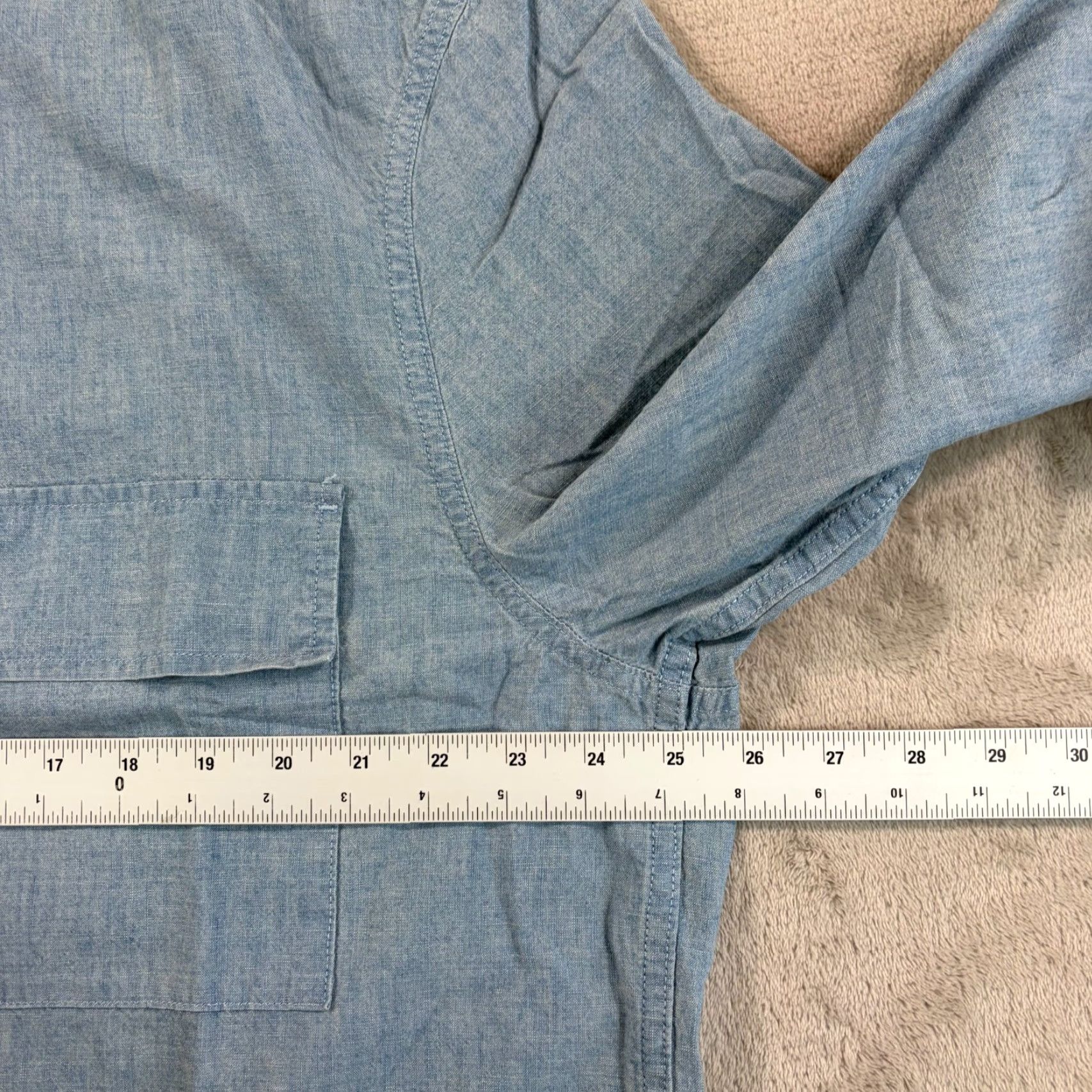 Todd Snyder Todd Snyder Relaxed Chambray CPO Overshirt Men XL NWT Bleached Indigo Button-Up Shirt Denim Blue Size US XL / EU 56 / 4 - 7 Thumbnail