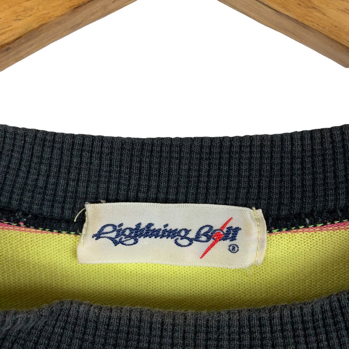 Other Vintage 90s LIGHTNING BOLT stripe log sleeve tee Size US M / EU 48-50 / 2 - 3 Thumbnail