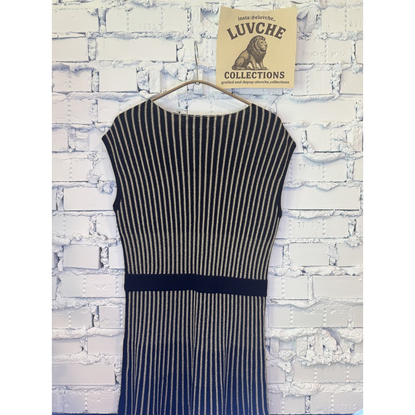 Marc by Marc Jacobs Marc Jacobs Dress Womens Small Gold Metallic Knit Wool Size S / US 4 / IT 40 - 2 Thumbnail