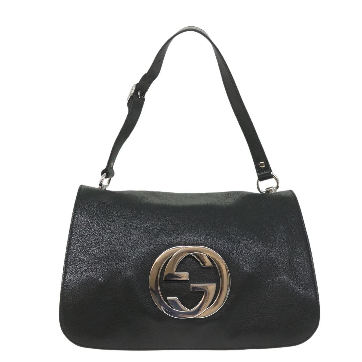 Gucci GUCCI Interlocking Shoulder Bag Leather Black Size ONE SIZE - 13 Thumbnail