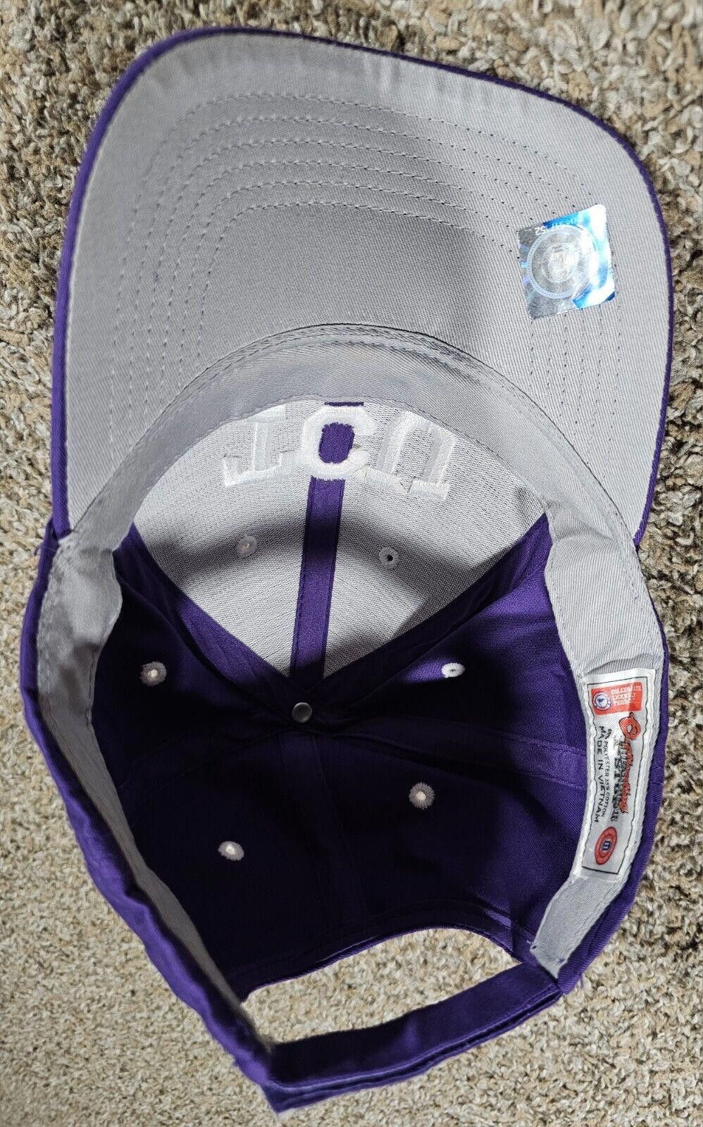 Designer TCU Horned Frogs Captivating Headgear Strapback Purple Hat Size ONE SIZE - 7 Thumbnail