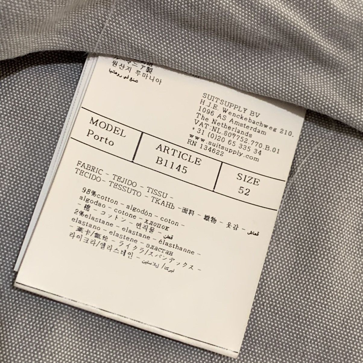 Suitsupply SUITSUPPLY GREY PURE COTTON TROUSERS PANTS OLD MONEY 36 SIZE Size US 36 / EU 52 - 10 Thumbnail
