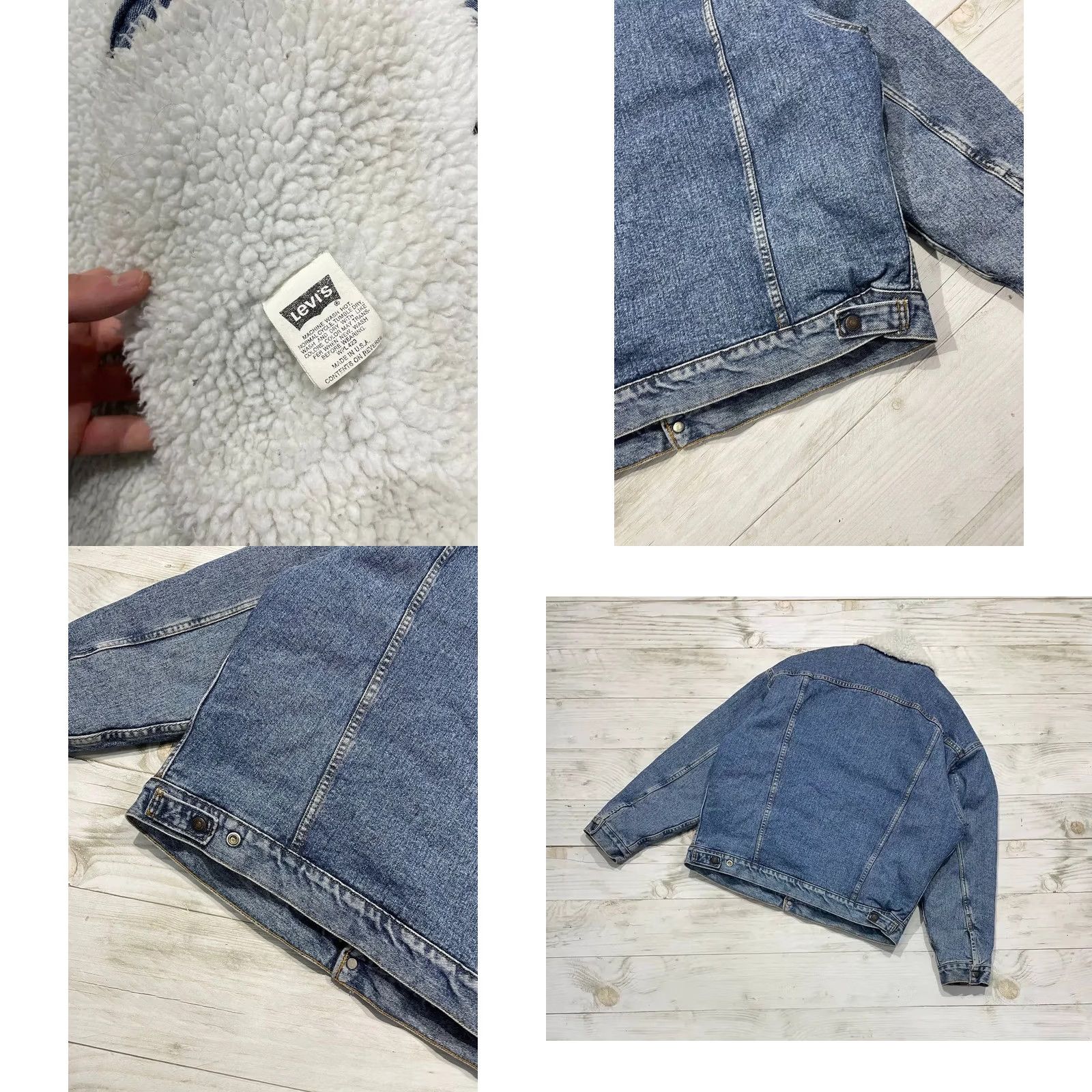 Levi's VINTAGE Levi's Jacket Adult XL Blue Denim Sherpa Lined Made In USA 1992 Y2K Men Size US XL / EU 56 / 4 - 10 Thumbnail