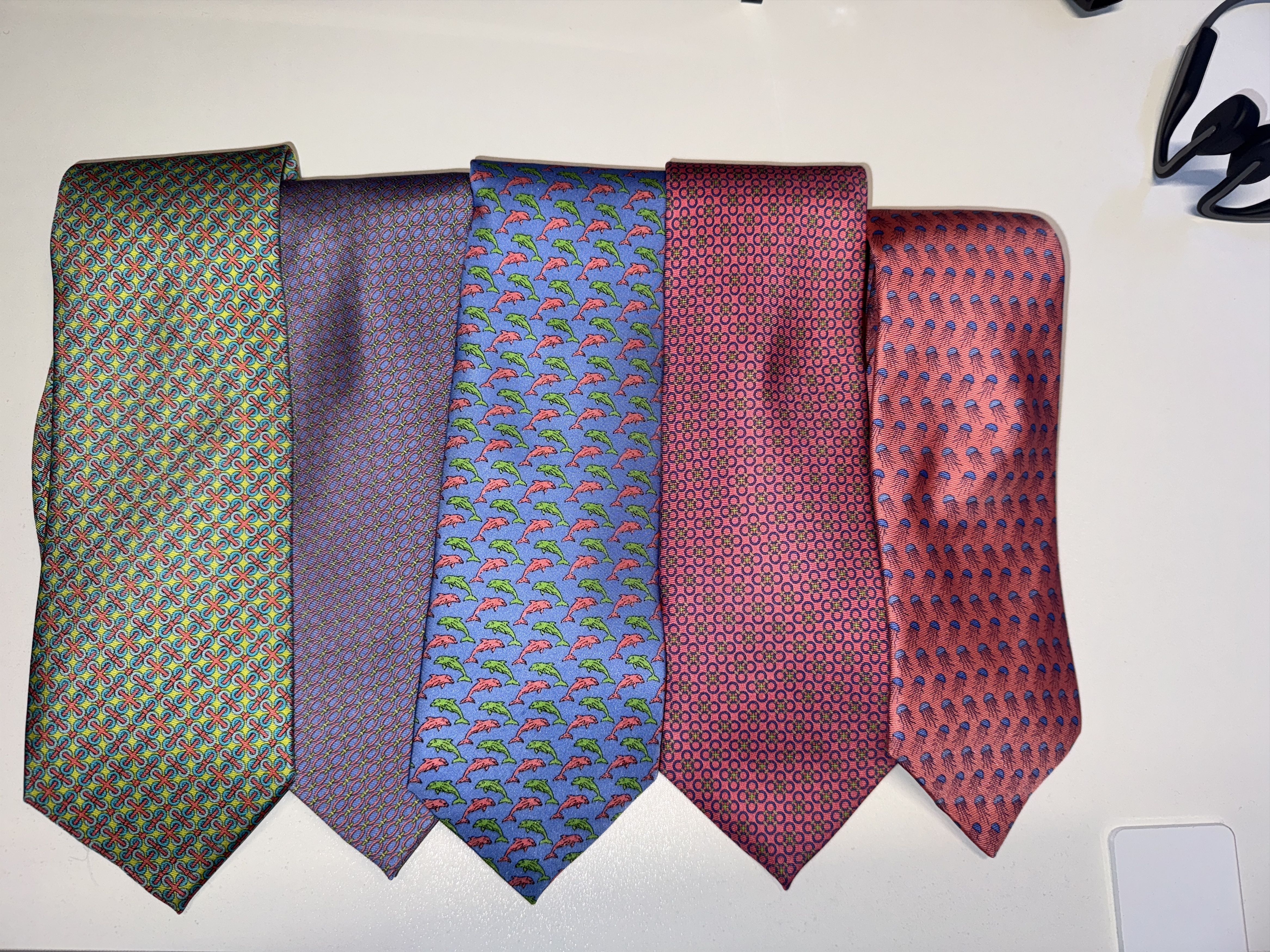 Other Lot 5 Peter Blair Ties Silk: Jellyfish Dolphins Circles Size ONE SIZE - 1 Thumbnail