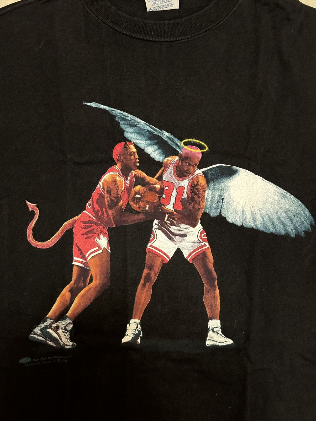 Vintage Rare vintage 90s Dennis Rodman basketball t shirt Size US XL / EU 56 / 4 - 2 Thumbnail