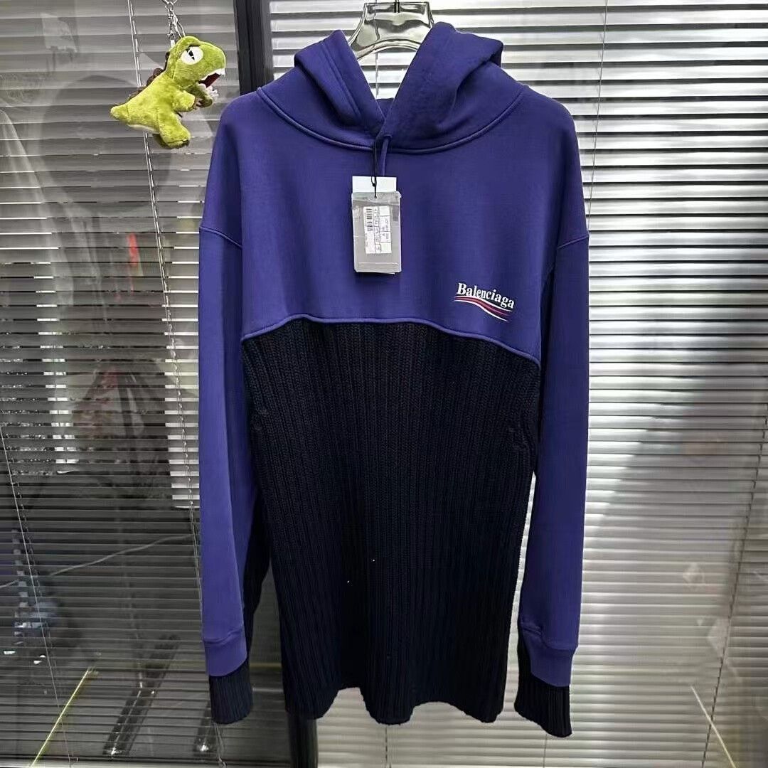 Balenciaga Balenciaga Coke Splicing Hoodie Sweater Size US S / EU 44-46 / 1 - 1 Thumbnail