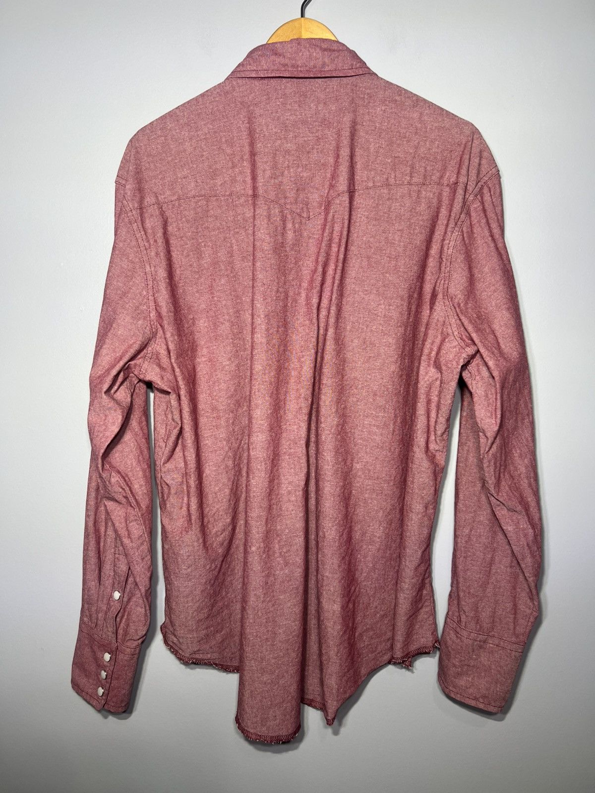 Wrangler Wrangler Shirt Men’s Sz XL Red Long Sleeve Pearl Snap Rough Size US XL / EU 56 / 4 - 3 Thumbnail