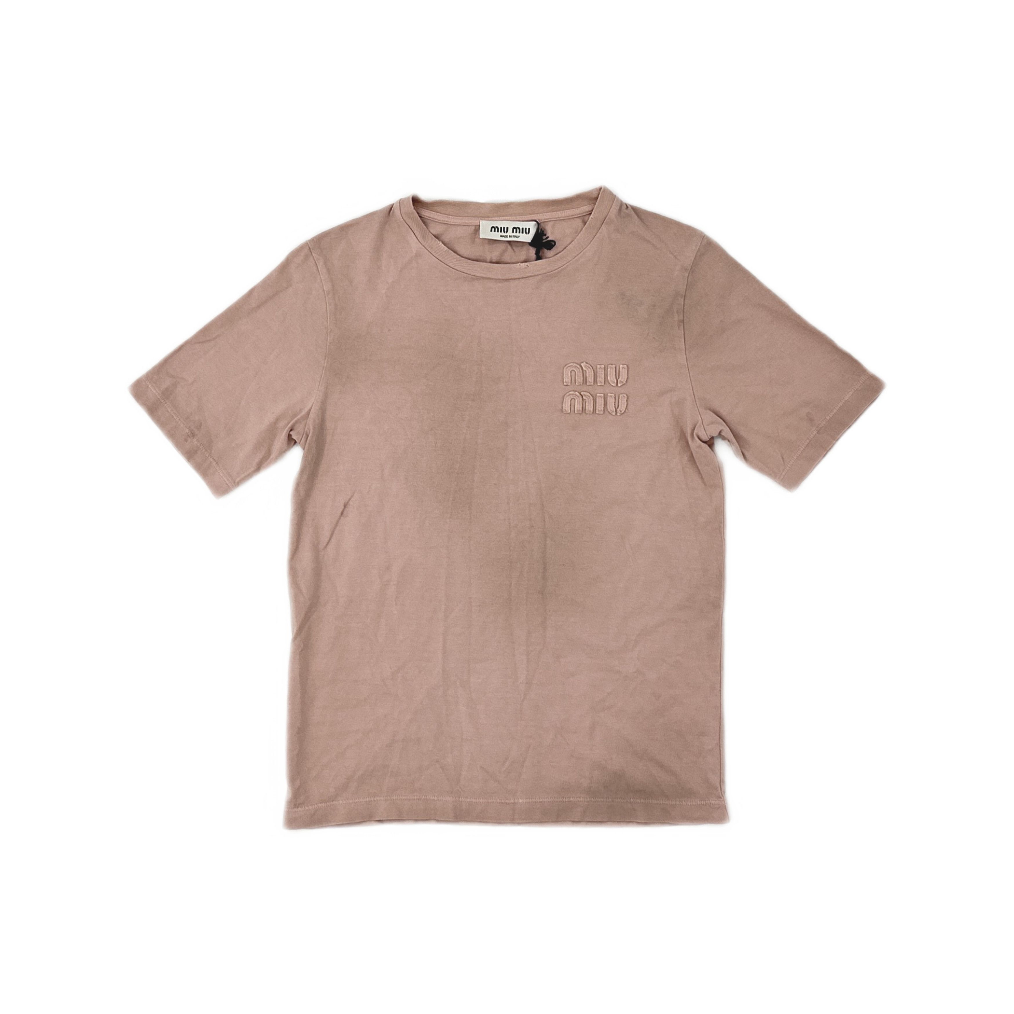 Miu Miu Miu Miu Logo Embroidery T-Shirt Size M Size M / US 6-8 / IT 42-44 - 1 Thumbnail