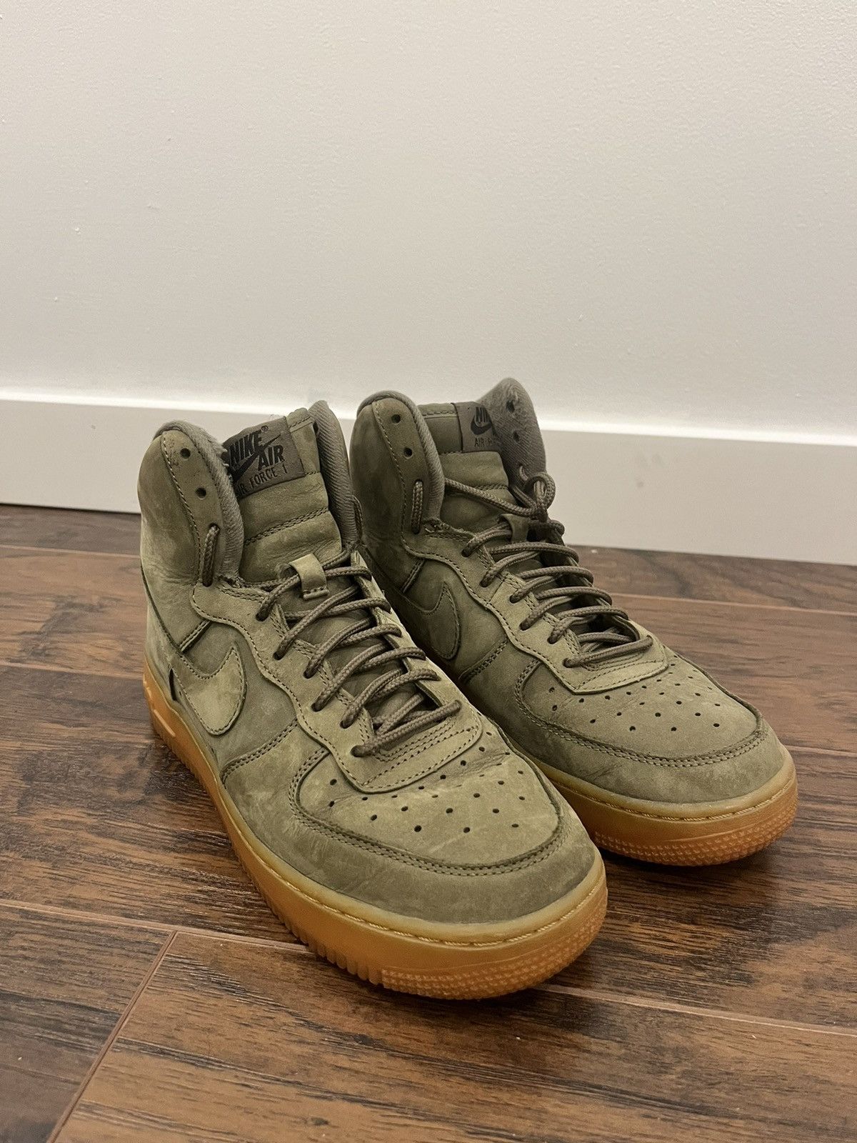 Nike Air Force Green Suede Gum Sole