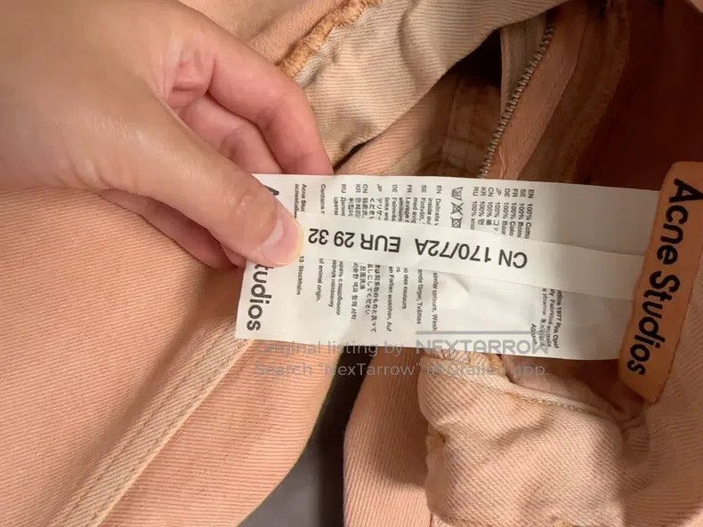 Acne Studios Acne Studios Orange-Pink Slightly Flared Slim-Fit Denim Pa Size US 29 - 3 Thumbnail