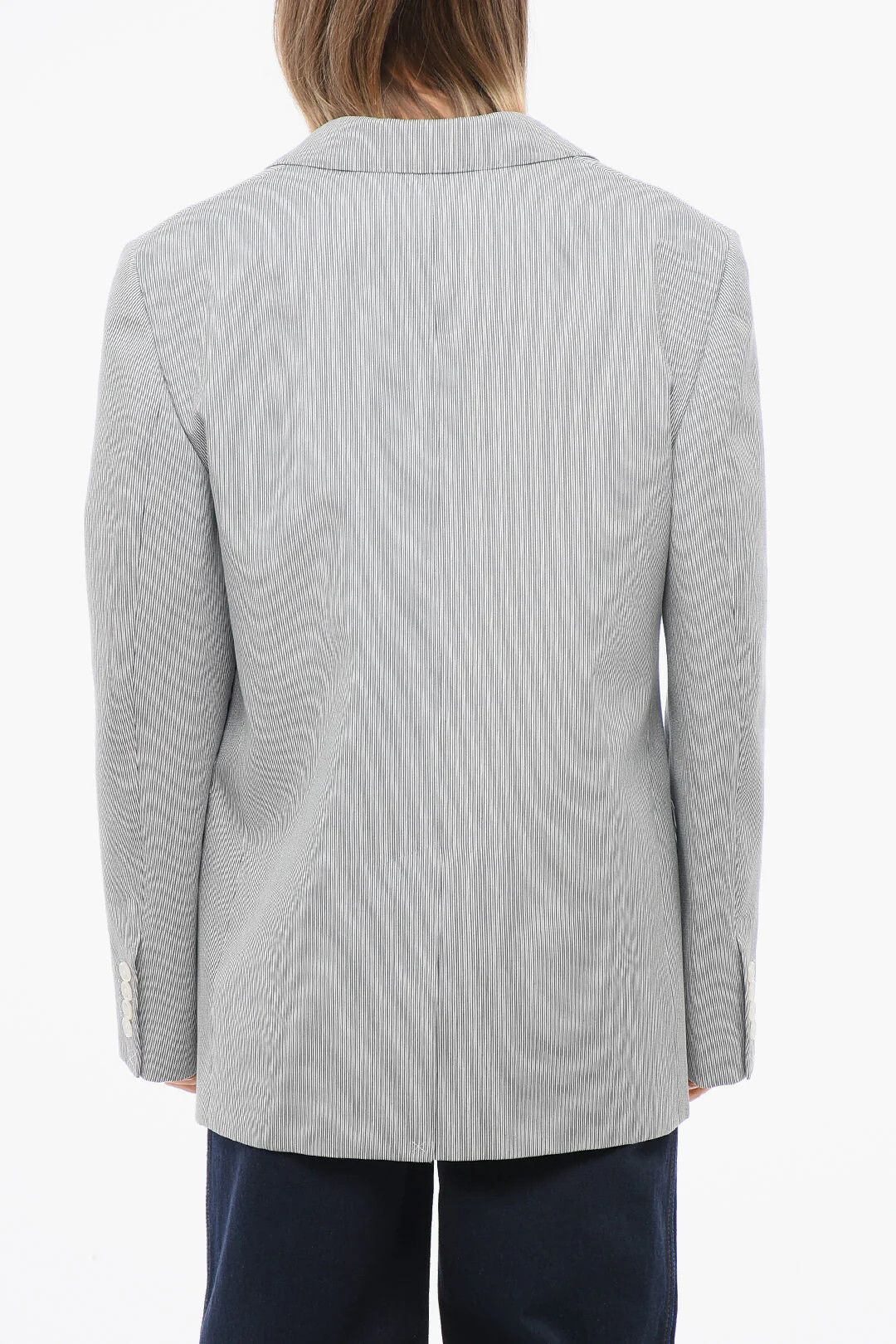 Celine og1mm0326 Pinstriped Blazer in Grey Size M / US 6-8 / IT 42-44 - 2 Thumbnail