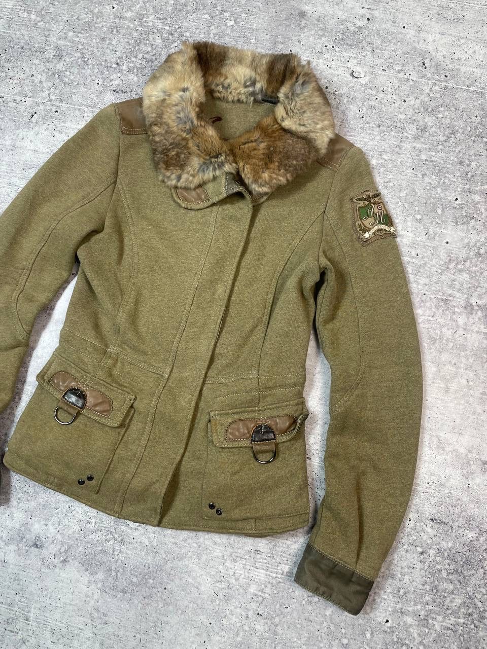 Aeronautica Militare Vintage Aeronautica Militare Faux Fur Military Jacket Y2K Size L / US 10 / IT 46 - 3 Thumbnail