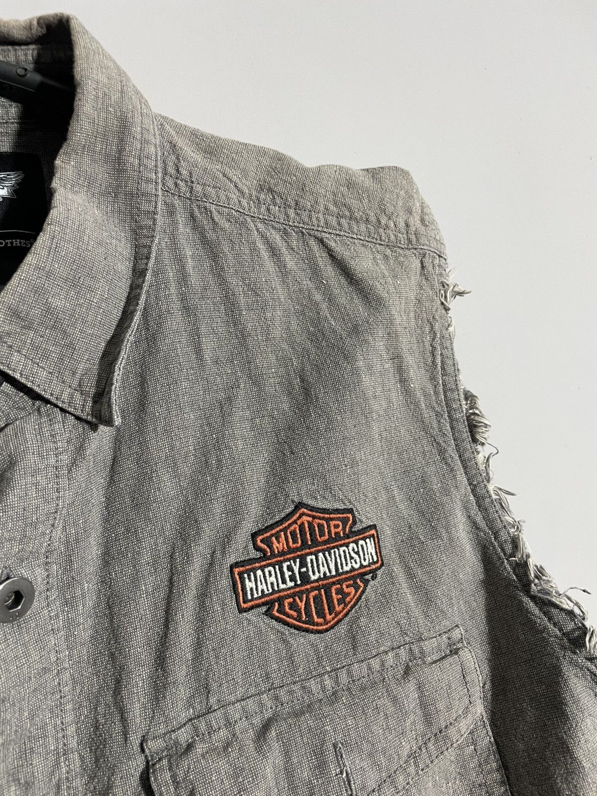 Harley Davidson × Vintage Vintage Harley Davidson Linen Button up vest size L Size US L / EU 52-54 / 3 - 4 Thumbnail