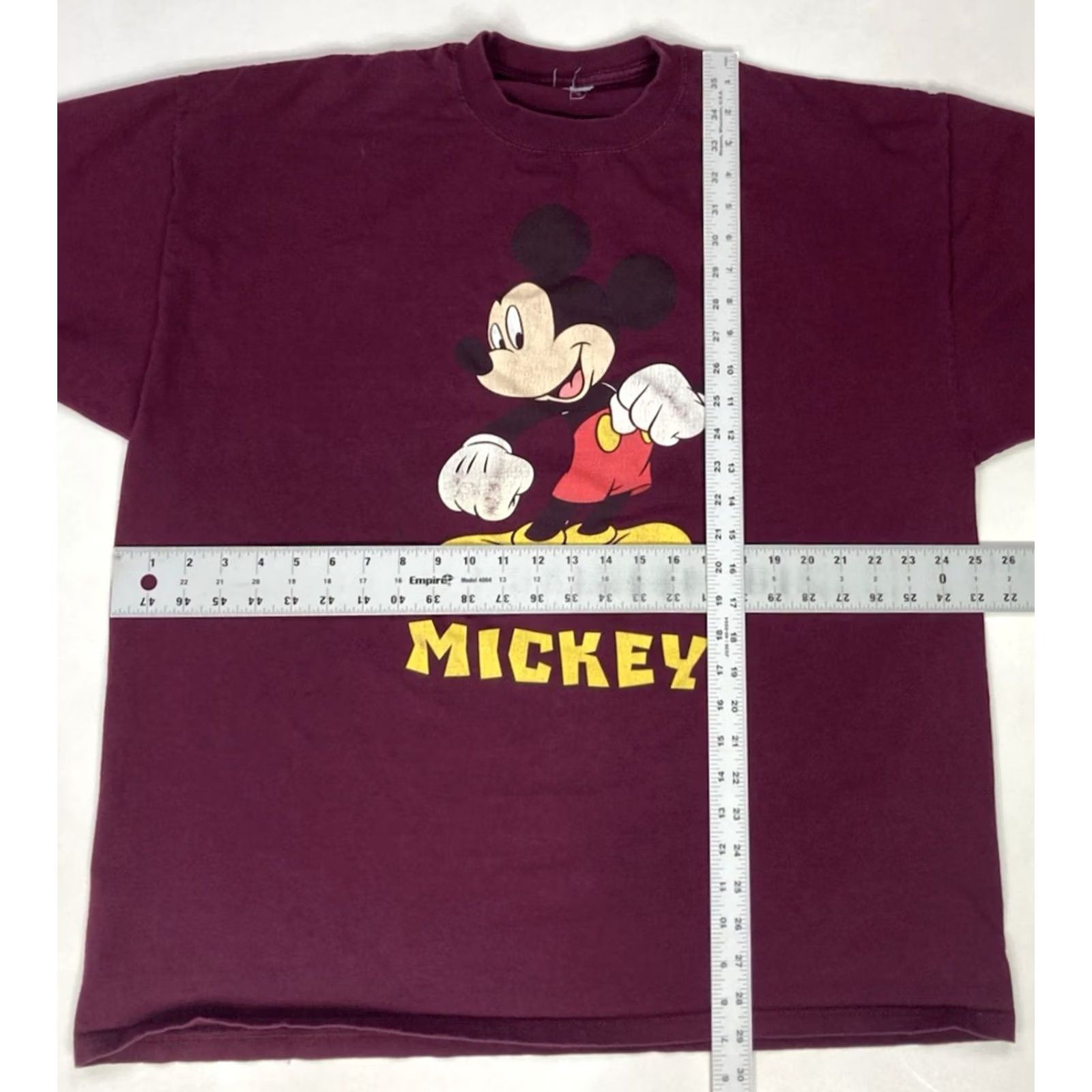 Disney VINTAGE Disney Mickey Mouse Graphic T-shirt Men XXL Maroon Red 90s Shirt Size US XXL / EU 58 / 5 - 5 Thumbnail