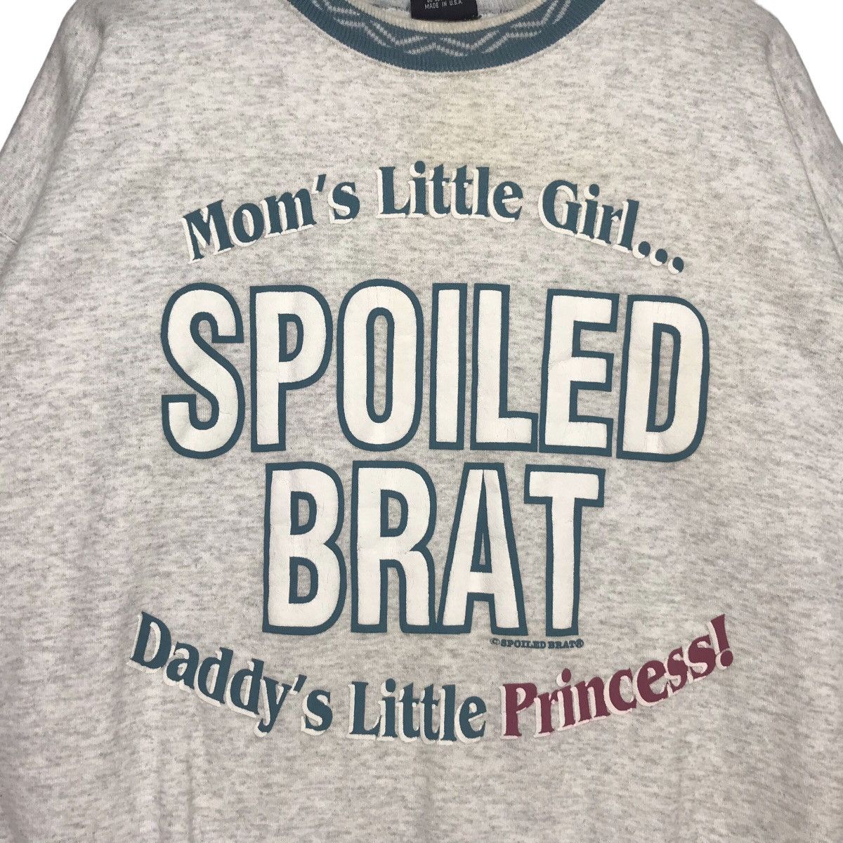 Vintage Vintage Spoiled Brat Spellout Sweatshirt Size US XL / EU 56 / 4 - 4 Thumbnail