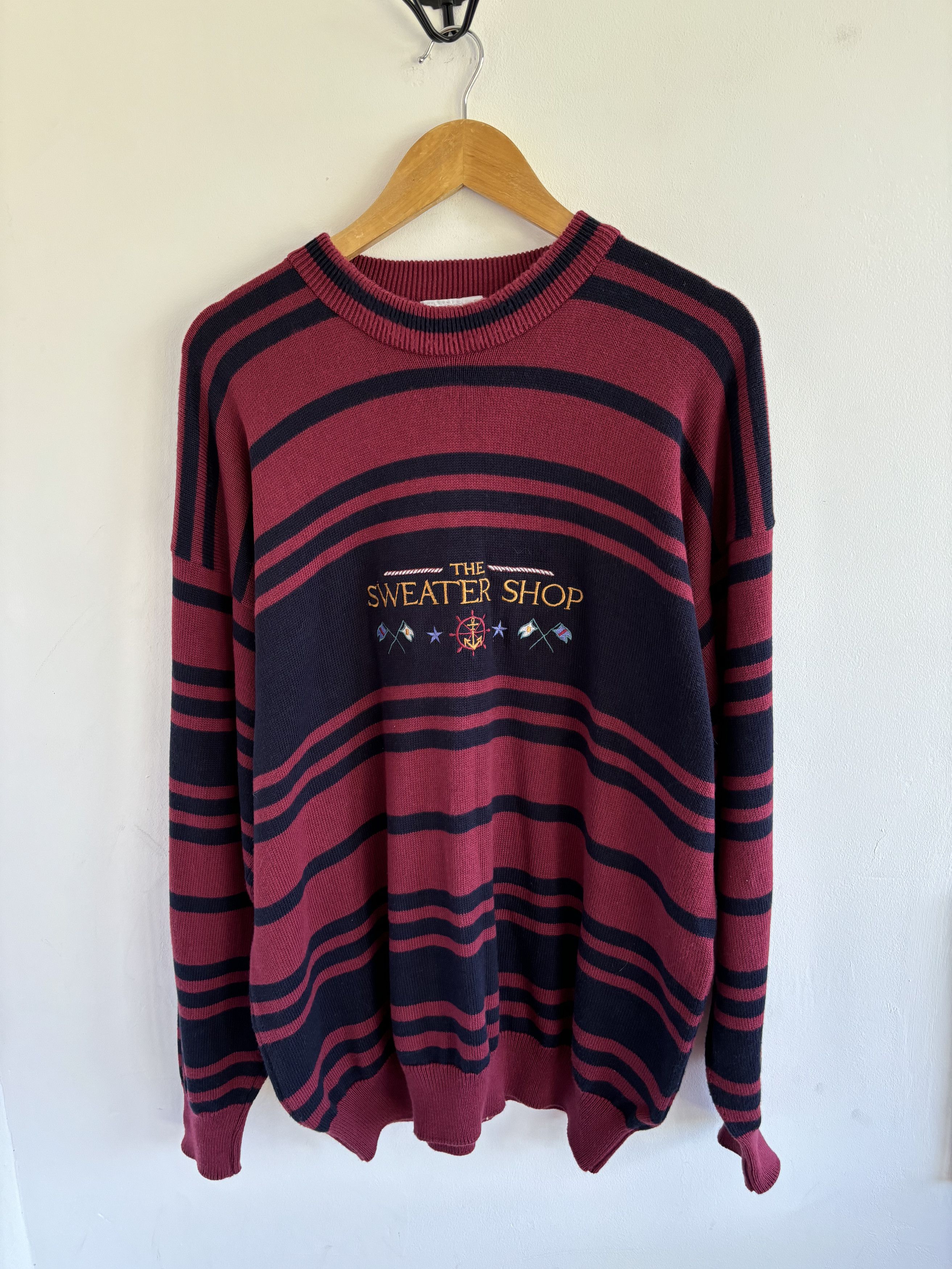 Japanese Brand Vintage The Sweater Shop Stripped Sweater Size US XL / EU 56 / 4 - 1 Thumbnail
