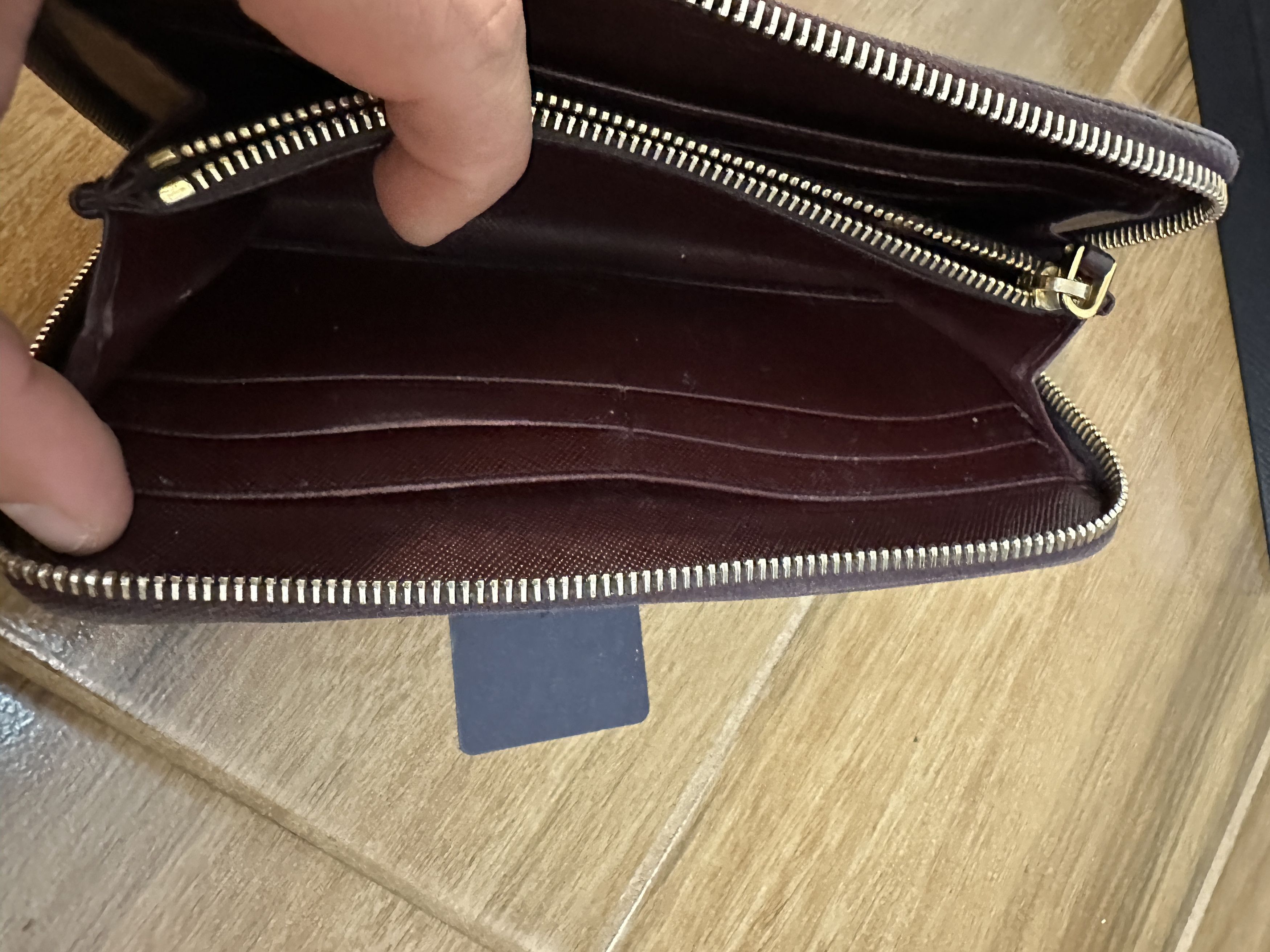 Prada Prada Saffiano Women' Metal Granato Leather zip Long Wallet Size ONE SIZE - 7 Thumbnail