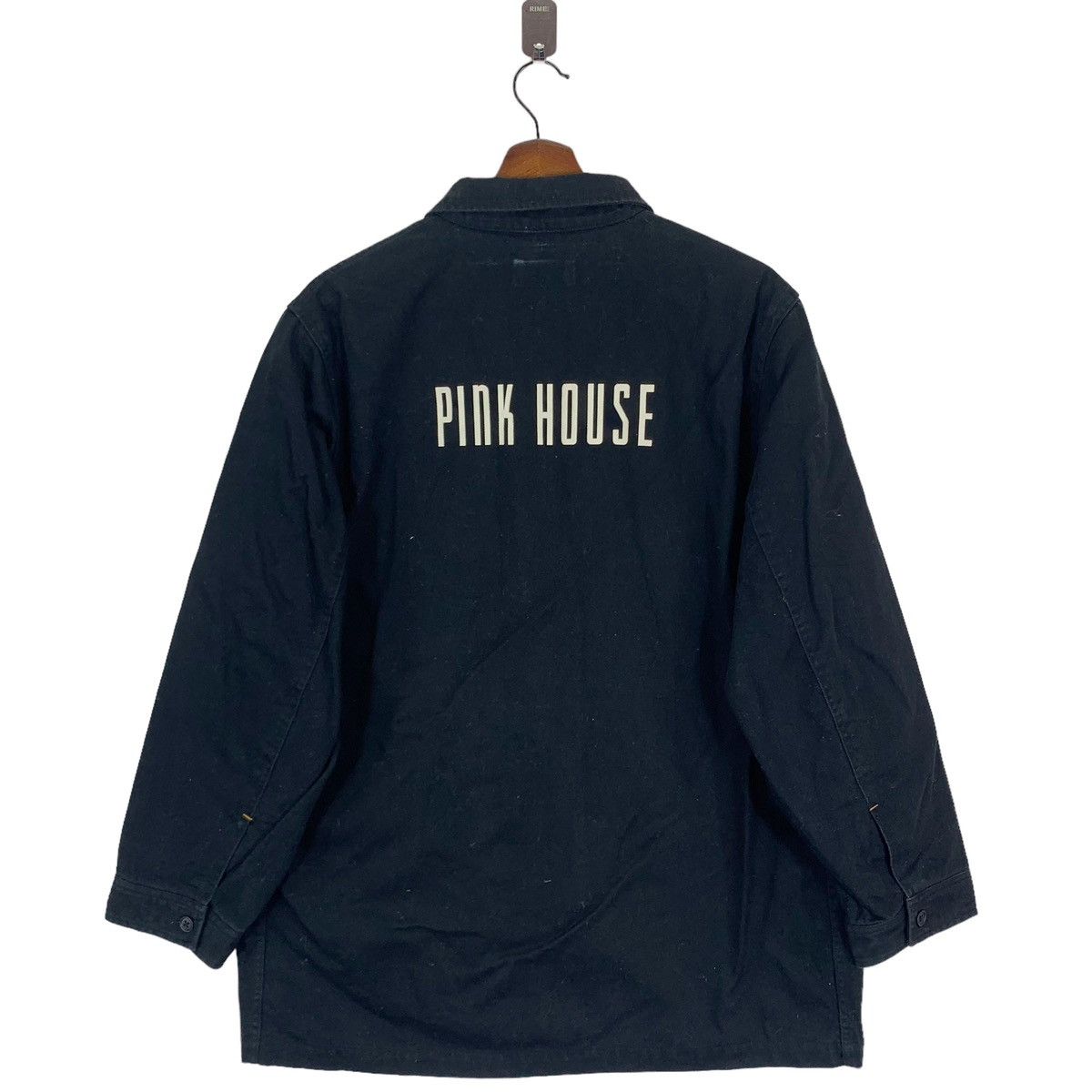 Designer × Vintage VINTAGE PINK HOUSE DENIM BLACK BUTTON JACKET Size US L / EU 52-54 / 3 - 1 Thumbnail