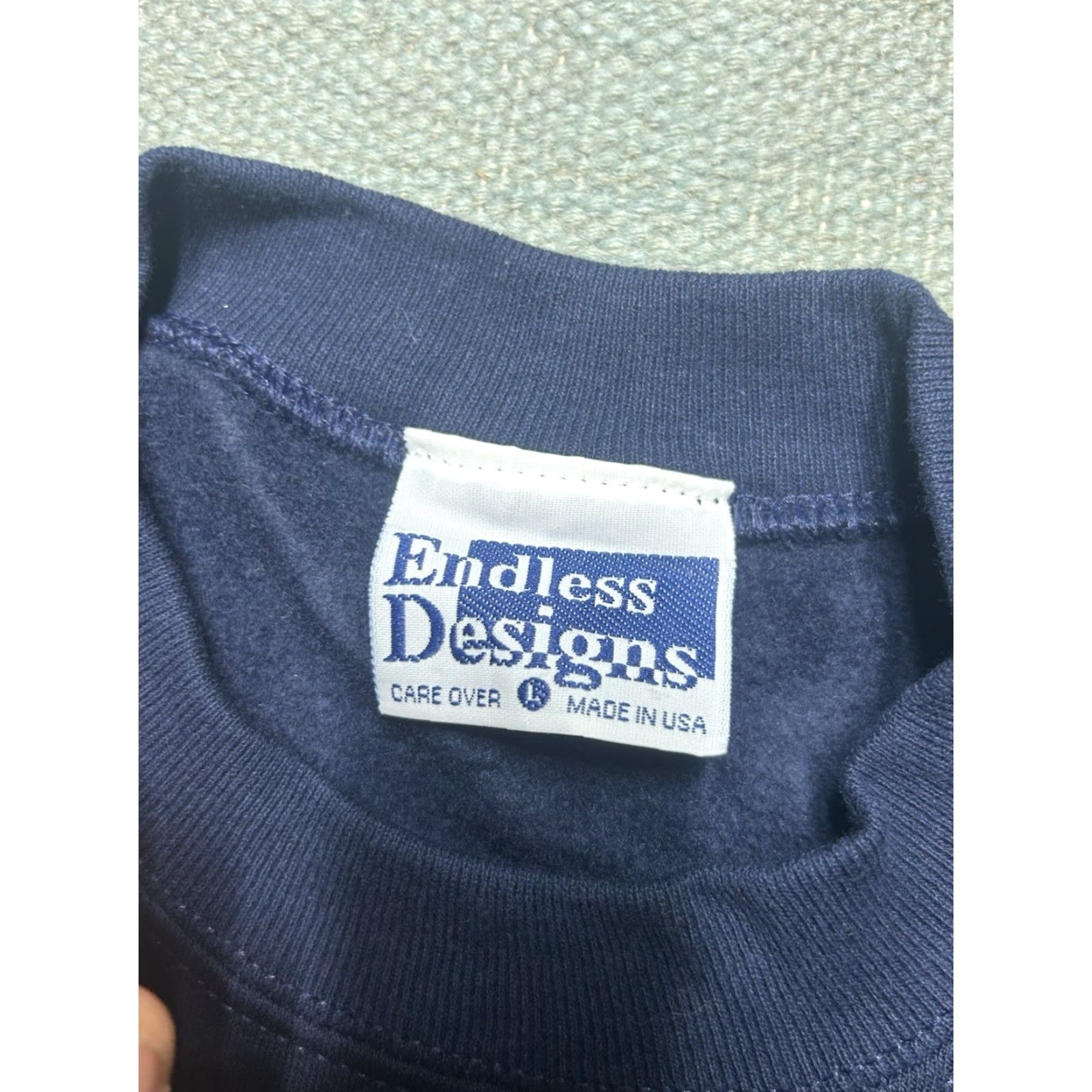 Endless VINTAGE Sweatshirt Dog Puppy Cute Animal Large Blue Men Crewneck Pullover Size US L / EU 52-54 / 3 - 3 Thumbnail