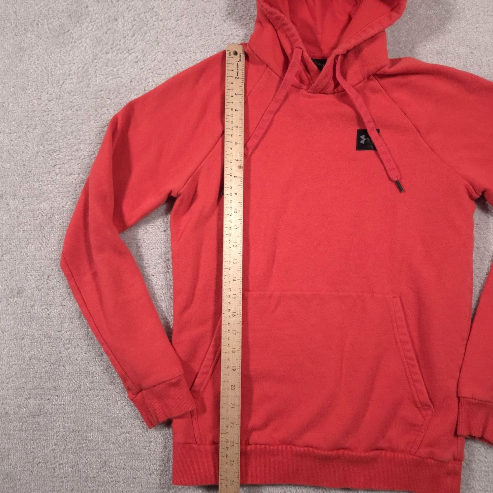 Under Armour Under Armour Hoodie Mens Small Red Fleece Pullover Kangaroo Pocket Raglan UA Size US S / EU 44-46 / 1 - 7 Thumbnail