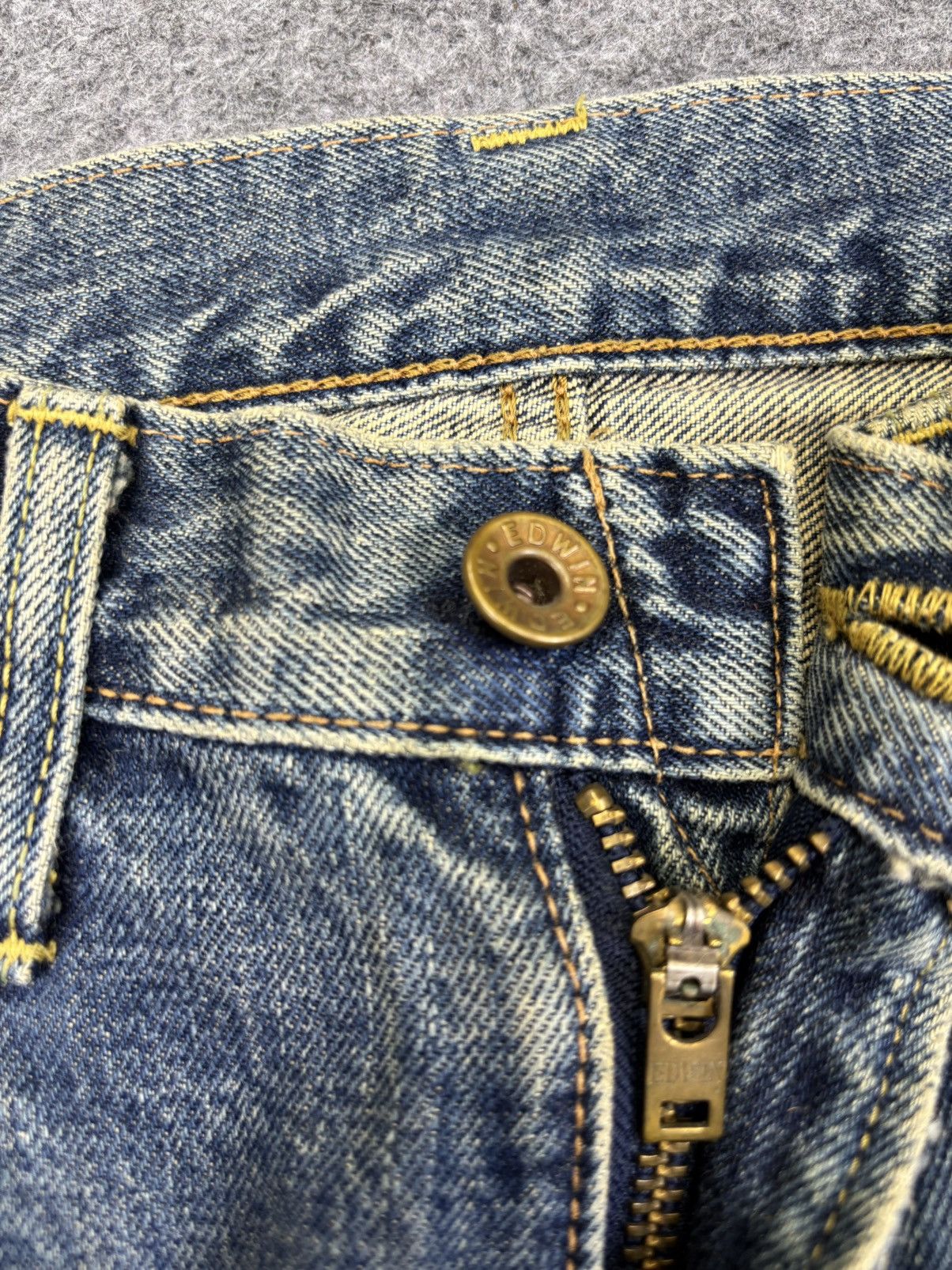 Edwin 💥Wide Selvedge💥Edwim 505x Selvedge Rusty Style Denim K17 Size US 31 - 6 Thumbnail