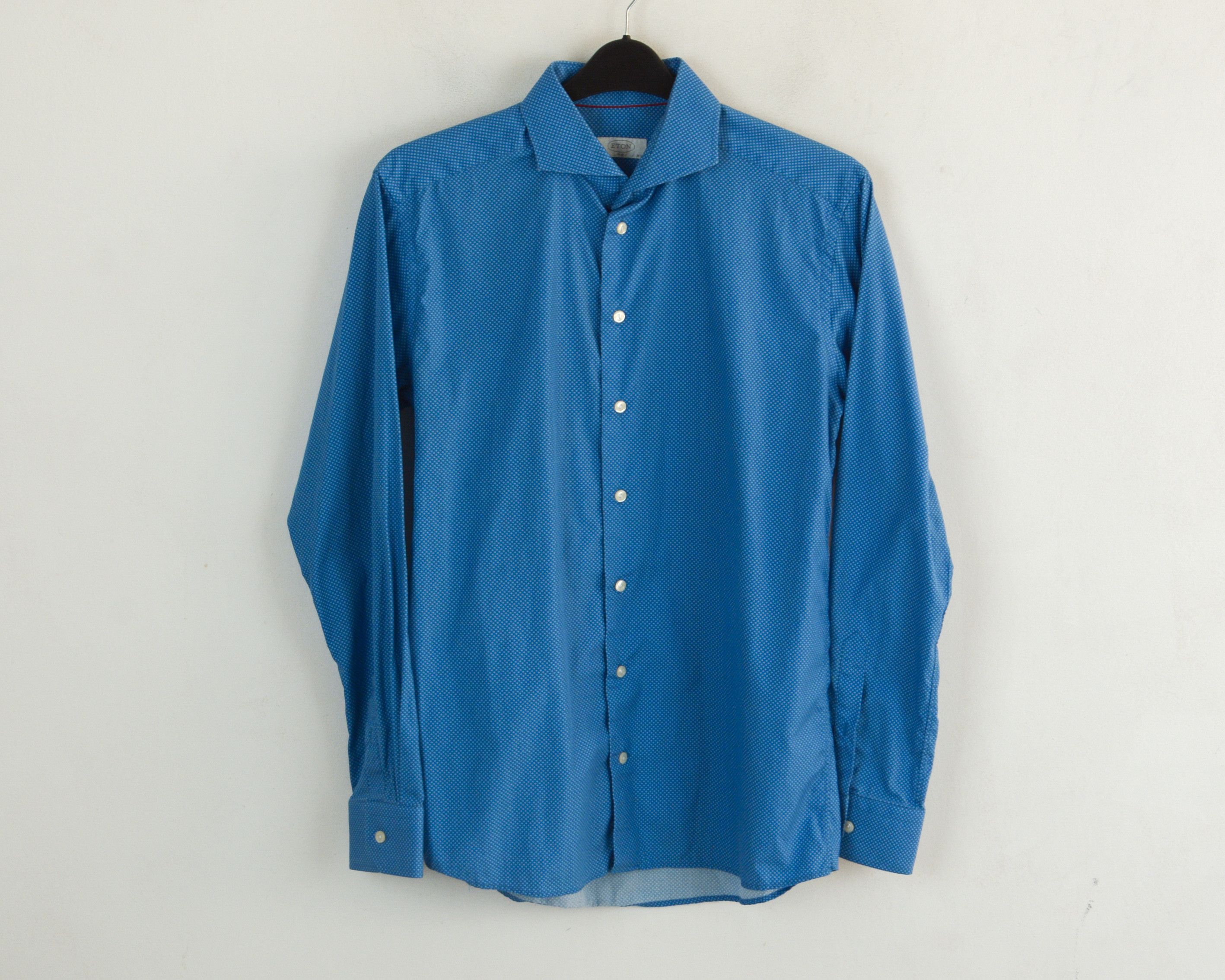 Eton 16 1/2" Size 42 Single Cuff Casual Shirt Slim Fit Formal Top Size 42R - 1 Thumbnail