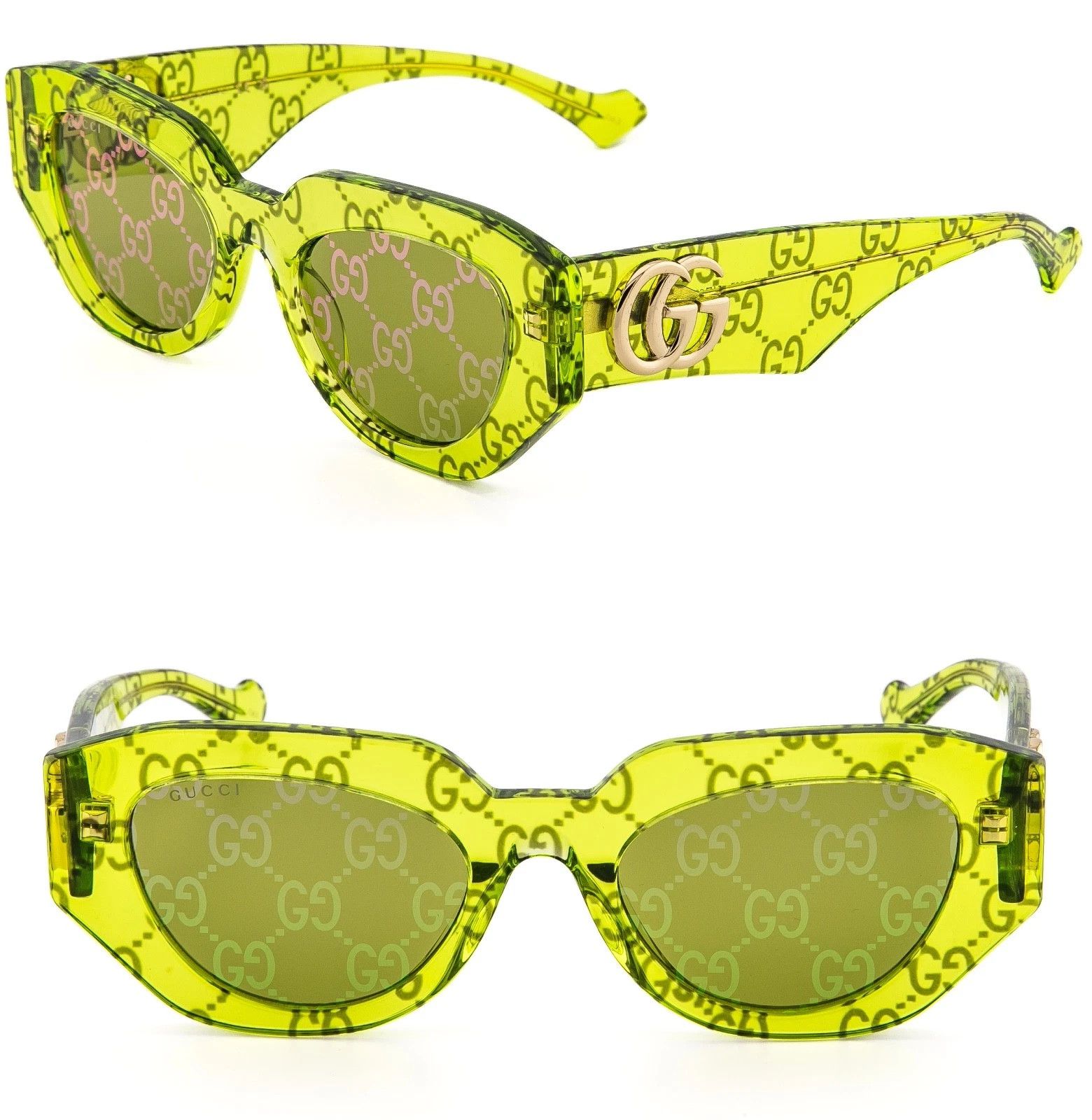 Gucci GUCCI 1421 Crystal Green GUCCISSIMA Gg1421S Sunglasses 007 Size ONE SIZE - 1 Thumbnail