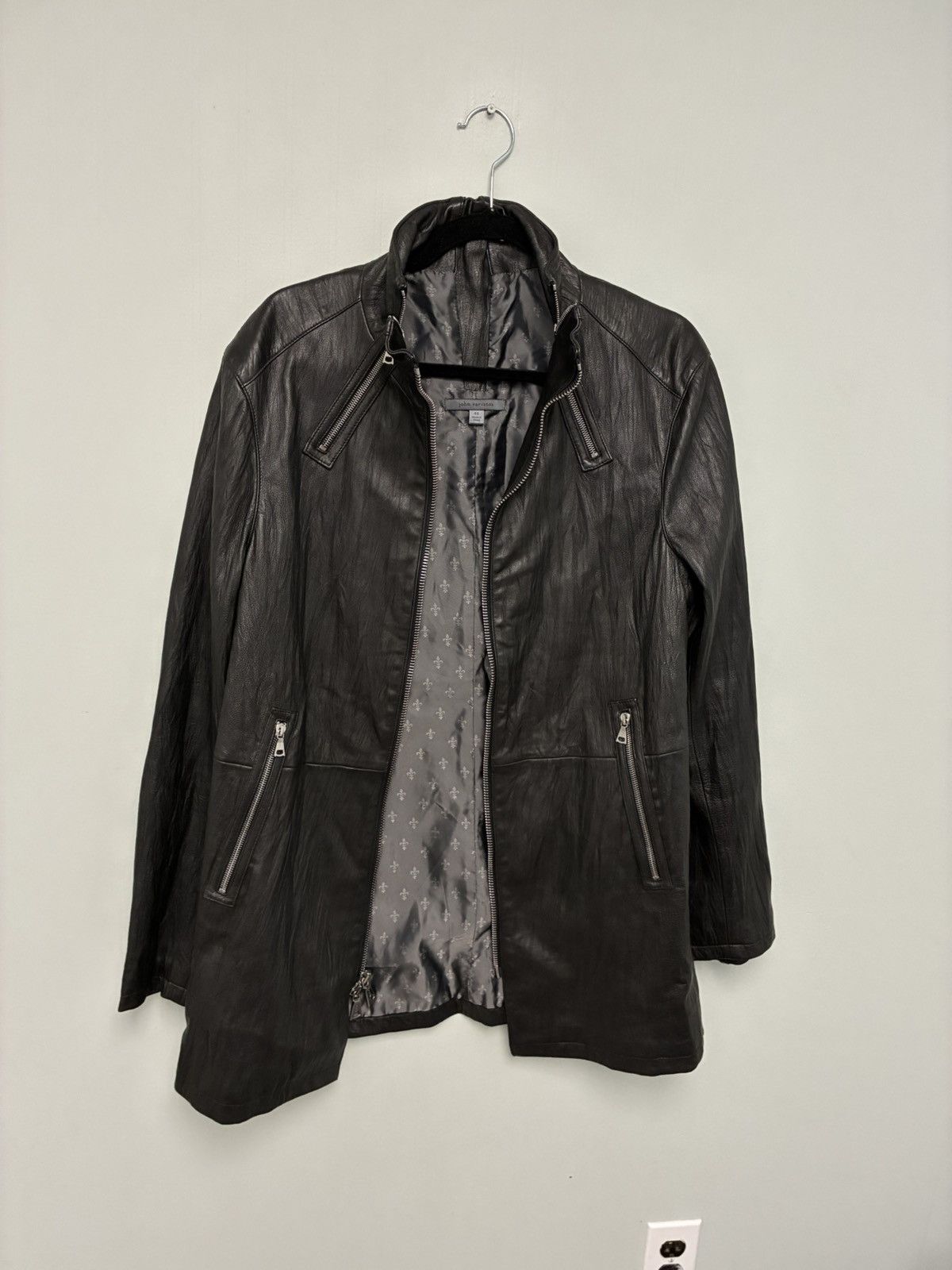 John Varvatos Leather Coat Jacket EU 48 USA 38 Size US M / EU 48-50 / 2 - 7 Thumbnail