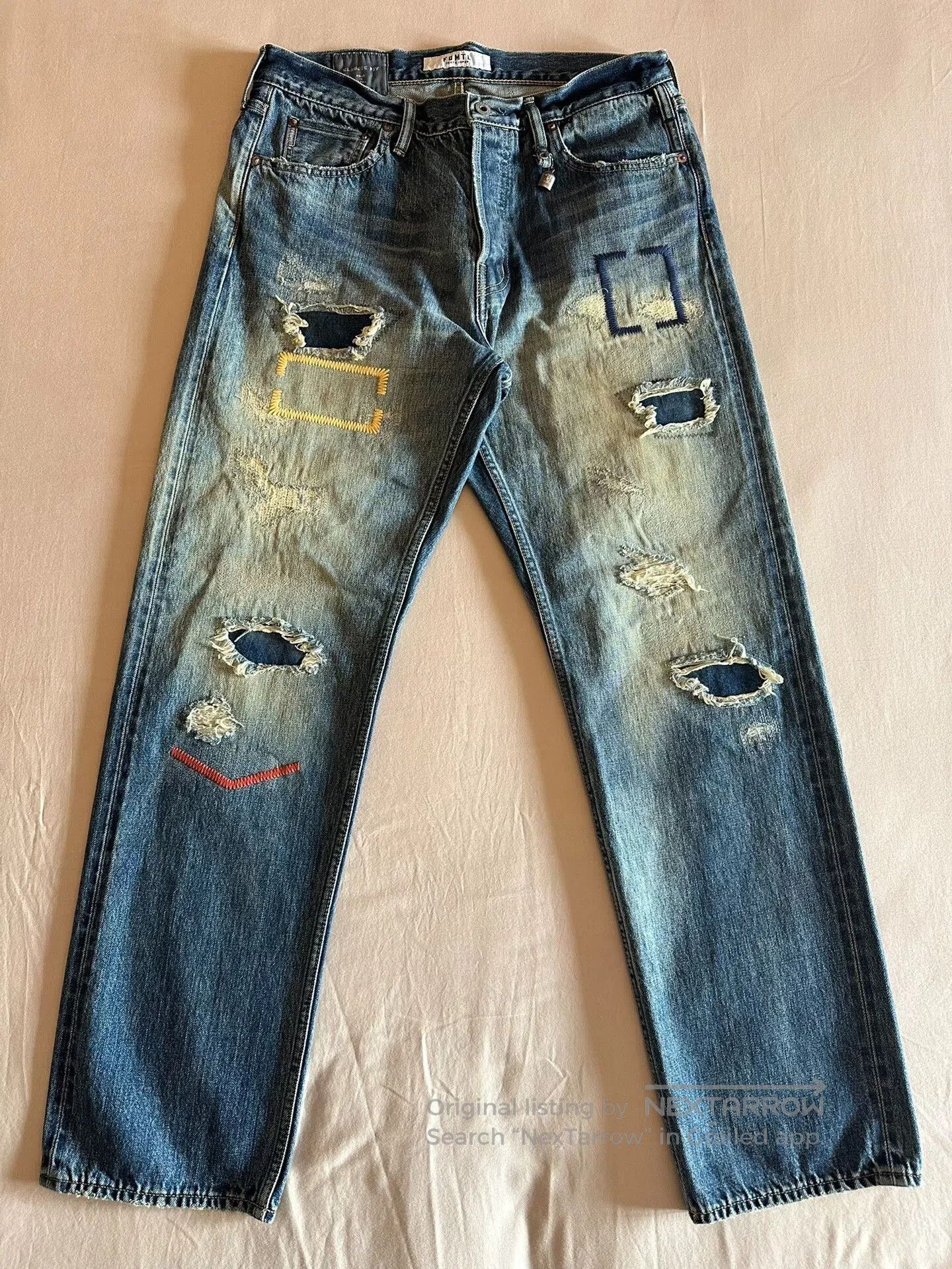FDMTL FDMTL 24AW Classic Straight Distressed Denim. Size US 32 / EU 48 - 1 Thumbnail