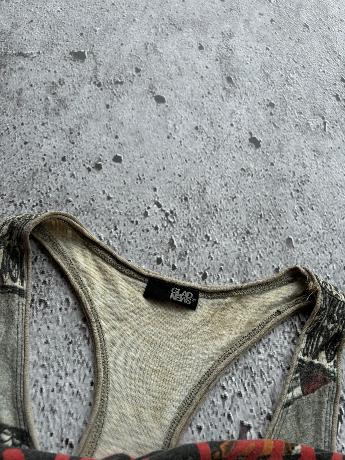 Hysteric Glamour Y2k Glad News Skull Punk Style Tank tops Size M / US 6-8 / IT 42-44 - 7 Thumbnail