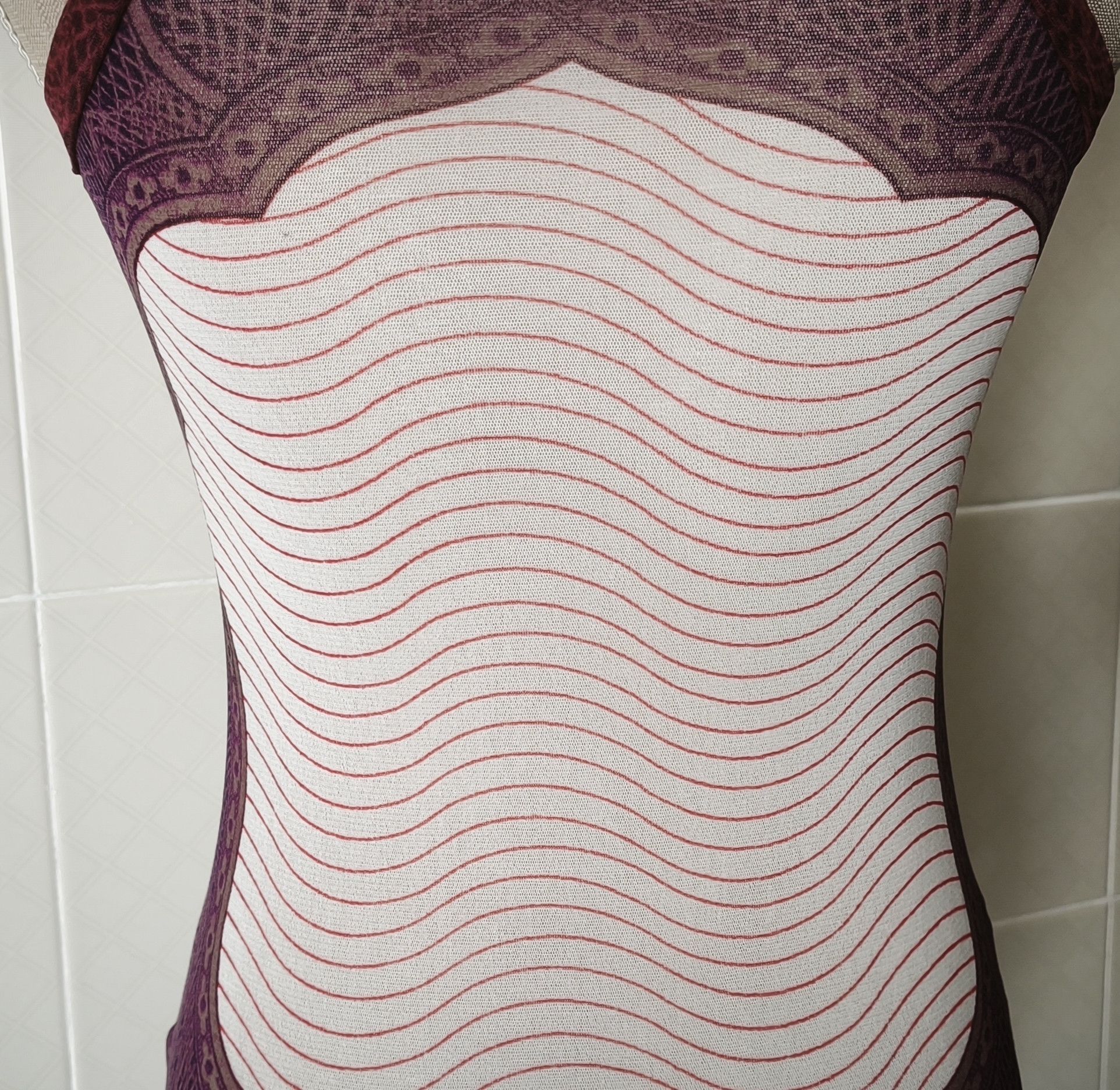 Jean Paul Gaultier Cartouche short dress in purple and burgundy Size M / US 6-8 / IT 42-44 - 24 Thumbnail