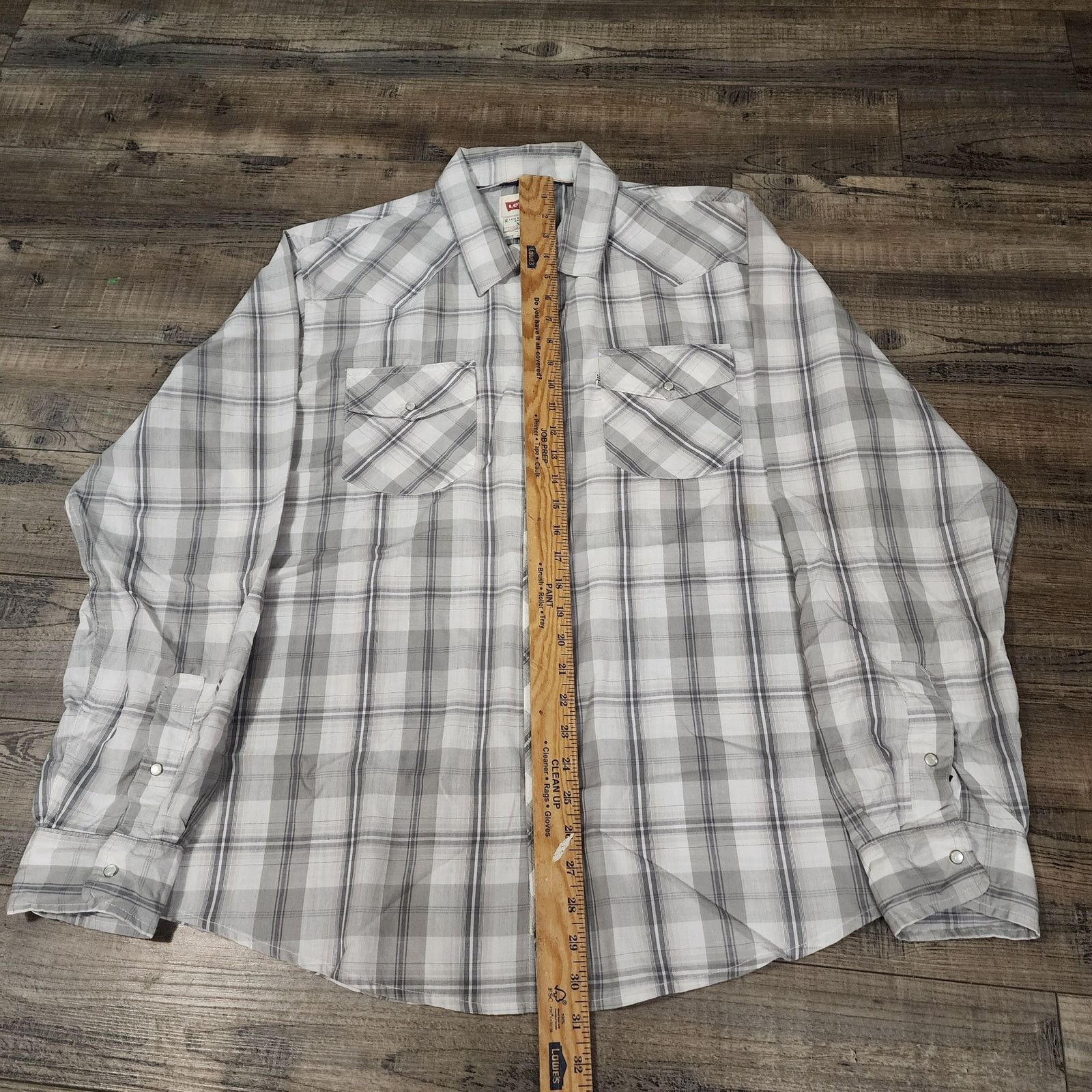 Levi's Levi's long sleeve shirt with pearl snaps men's size XL 2193 Size US XL / EU 56 / 4 - 2 Thumbnail