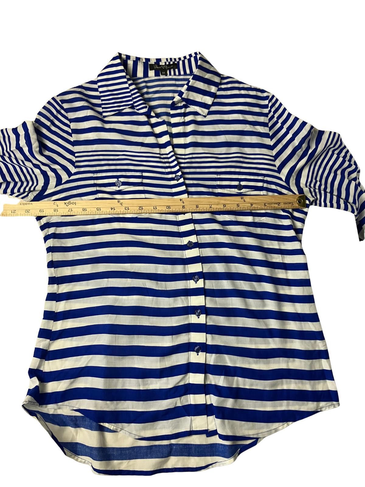 Other Velvet Heart Striped Shirt Blue White M Size M / US 6-8 / IT 42-44 - 6 Thumbnail