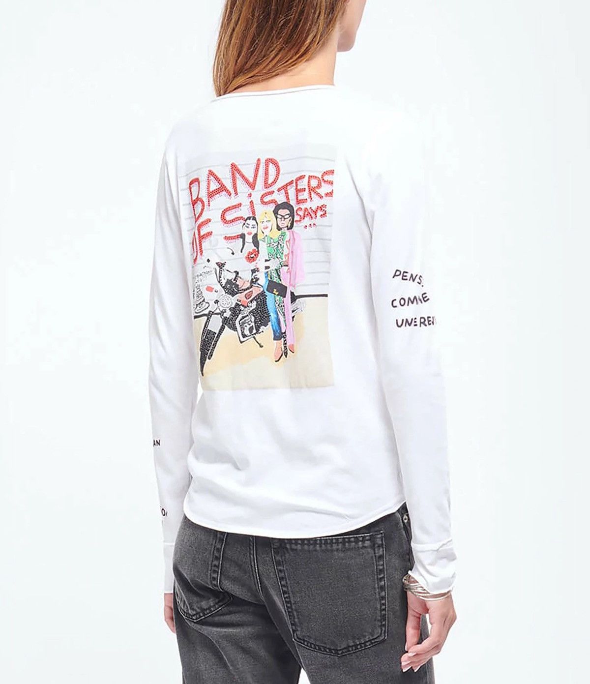 Zadig & Voltaire Zadig & Voltaire Band of Sisters Rhinestone Longsleeve XS Size XS / US 0-2 / IT 36-38 - 5 Thumbnail