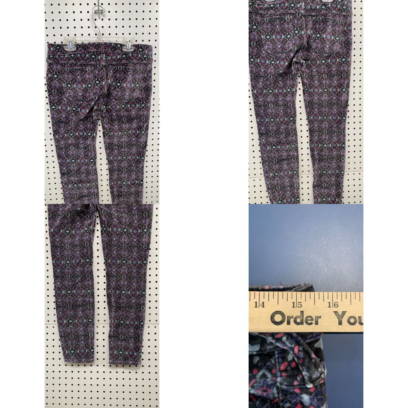 Free People Free People Velvet Velour Skinny Pants Womens 27 Regular 31x26 Multicolor Polka Dot Adult Womens Pants 90s Theme Size 27" / US 4 / IT 40 - 8 Thumbnail