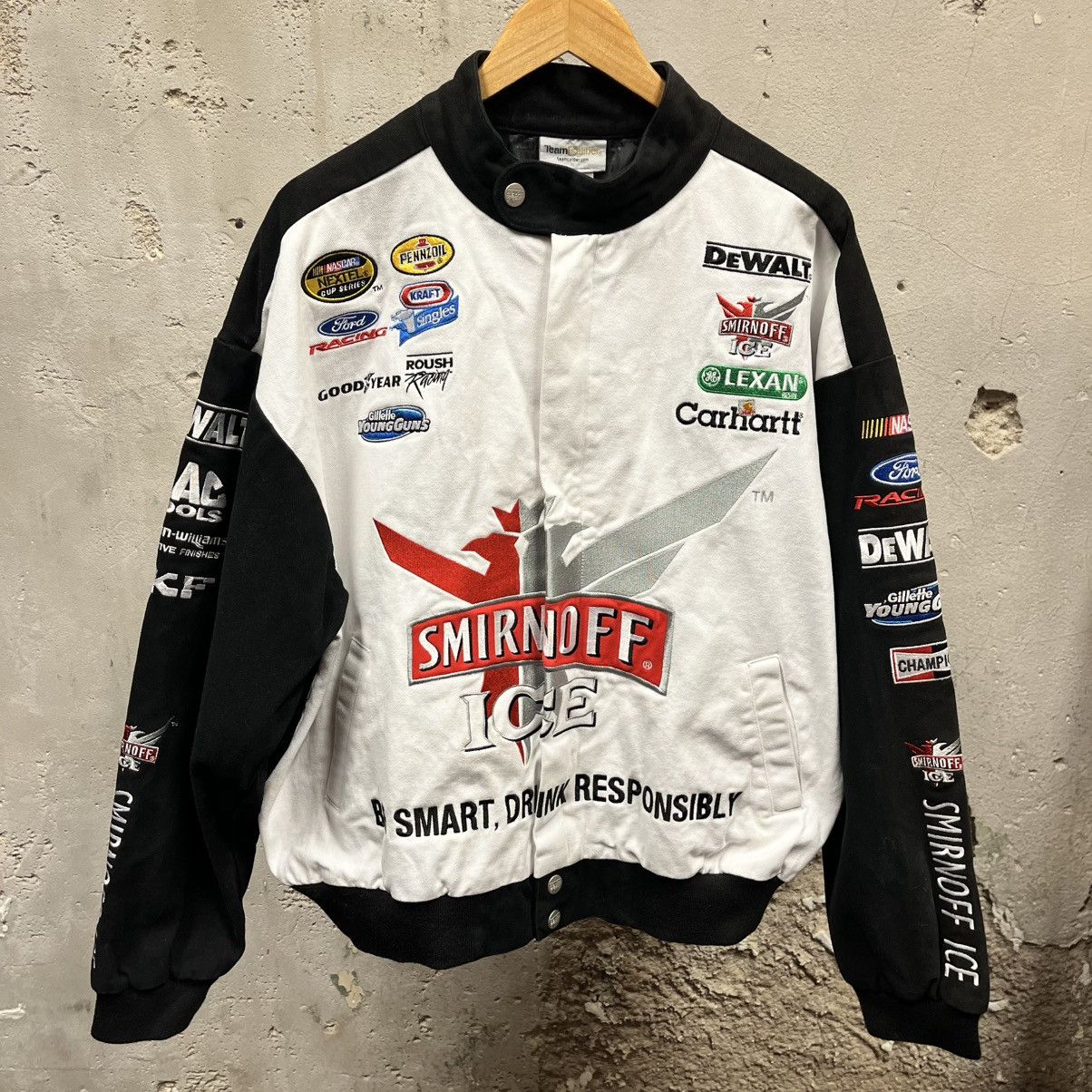 Y2K VintageTeam Caliber NASCAR Embroidered Racing Jacket L