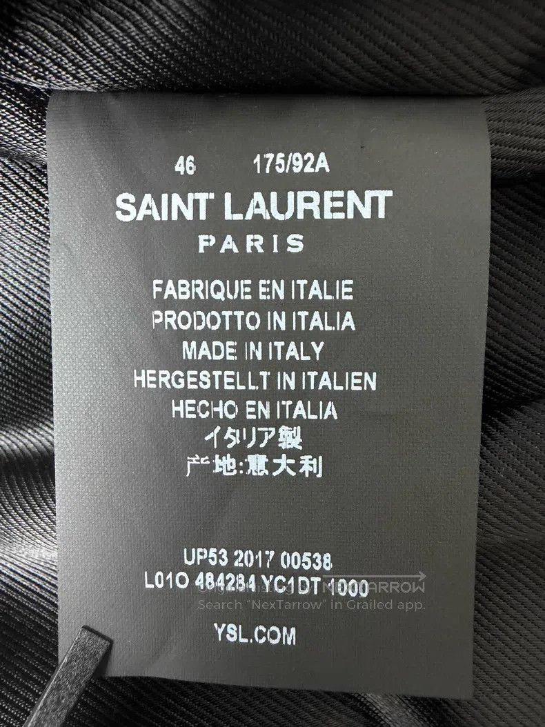 Saint Laurent Paris Saint Laurent Paris Black leather biker jacket Size US S / EU 44-46 / 1 - 5 Thumbnail
